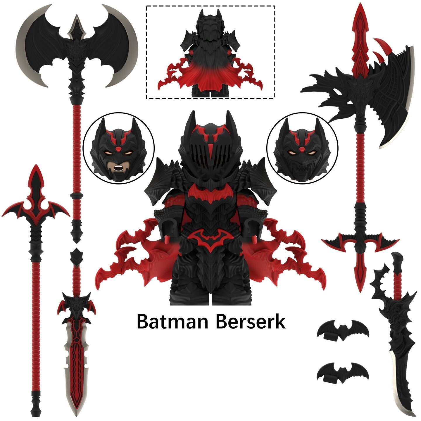 Batman Berserk DC Custom Minifigures Minifigs Fit Lego LE22