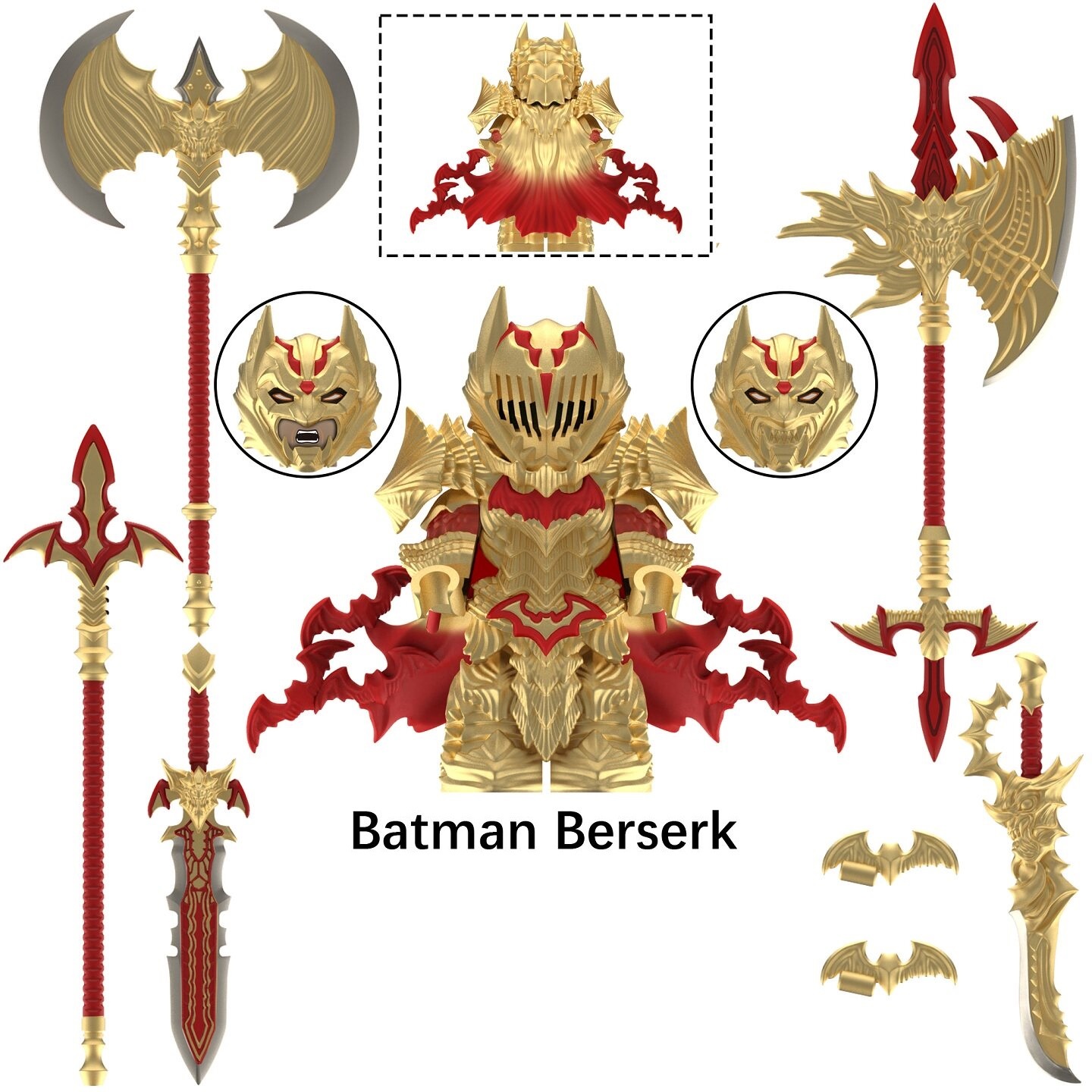 Batman Berserk DC Custom Minifigures Minifigs Fit Lego LE23