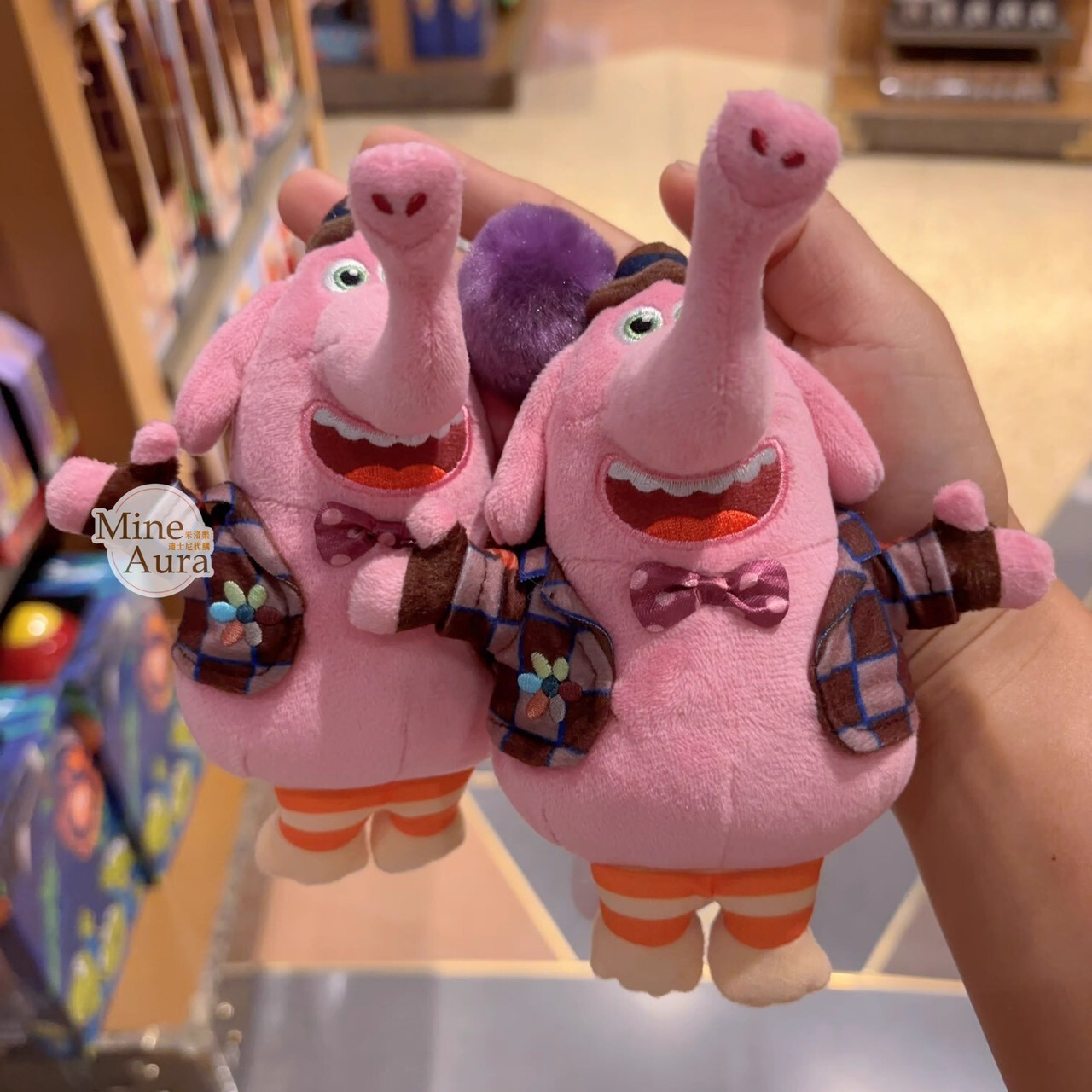 腦筋急轉彎 Inside Out 小彬彬 Bing Bong 大象 絨毛 鑰匙圈 吊飾 腦筋急轉彎 Inside Out -上海迪士尼樂園
