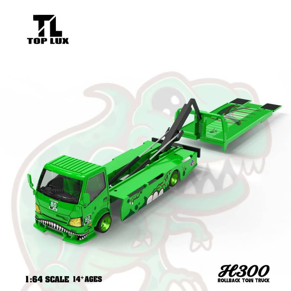 預訂:1/64 Top Lux x Star Race Hino 300 Tyrannosaurus Green #80 (TL647225 )