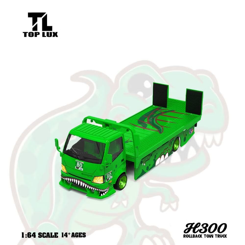 預訂:1/64 Top Lux x Star Race Hino 300 Tyrannosaurus Green #80 (TL647225 )