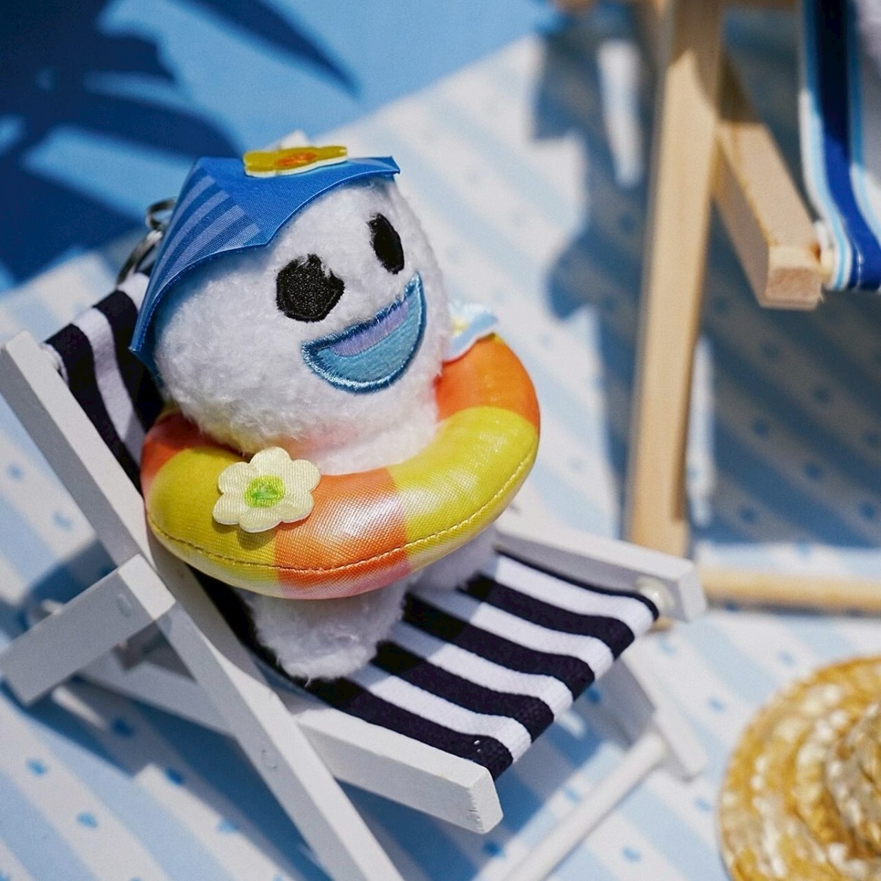 夏日 雪寶 Olaf 小雪寶 套泳圈 造型 絨毛 鑰匙圈 吊飾 冰雪奇緣 Frozen -香港迪士尼樂園