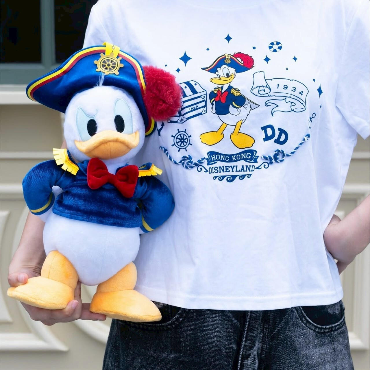 唐老鴨 Donald 生日限定 圖案 成人 短T 上衣 -香港迪士尼樂園