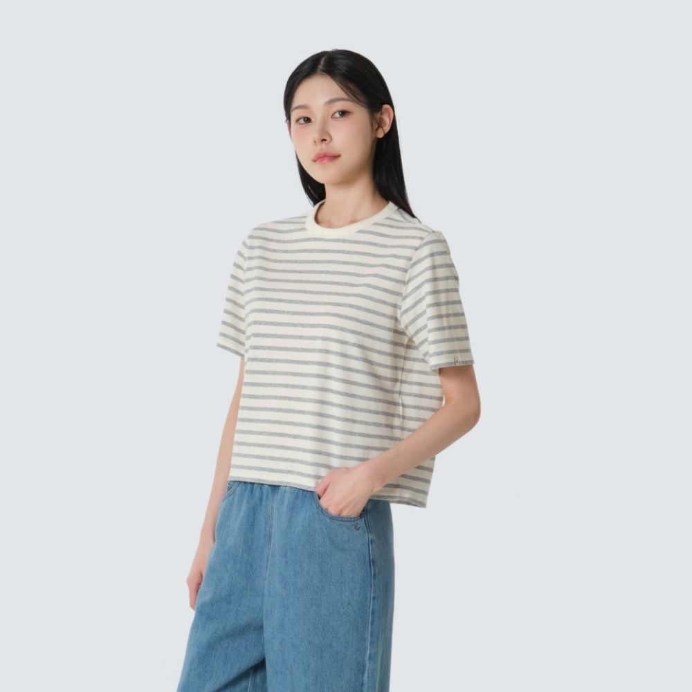 【代購/朴圭瑛同款】 韓國限定 Snow Peak Sorona 科技條紋短袖 T 恤 S26MWF-TS69
