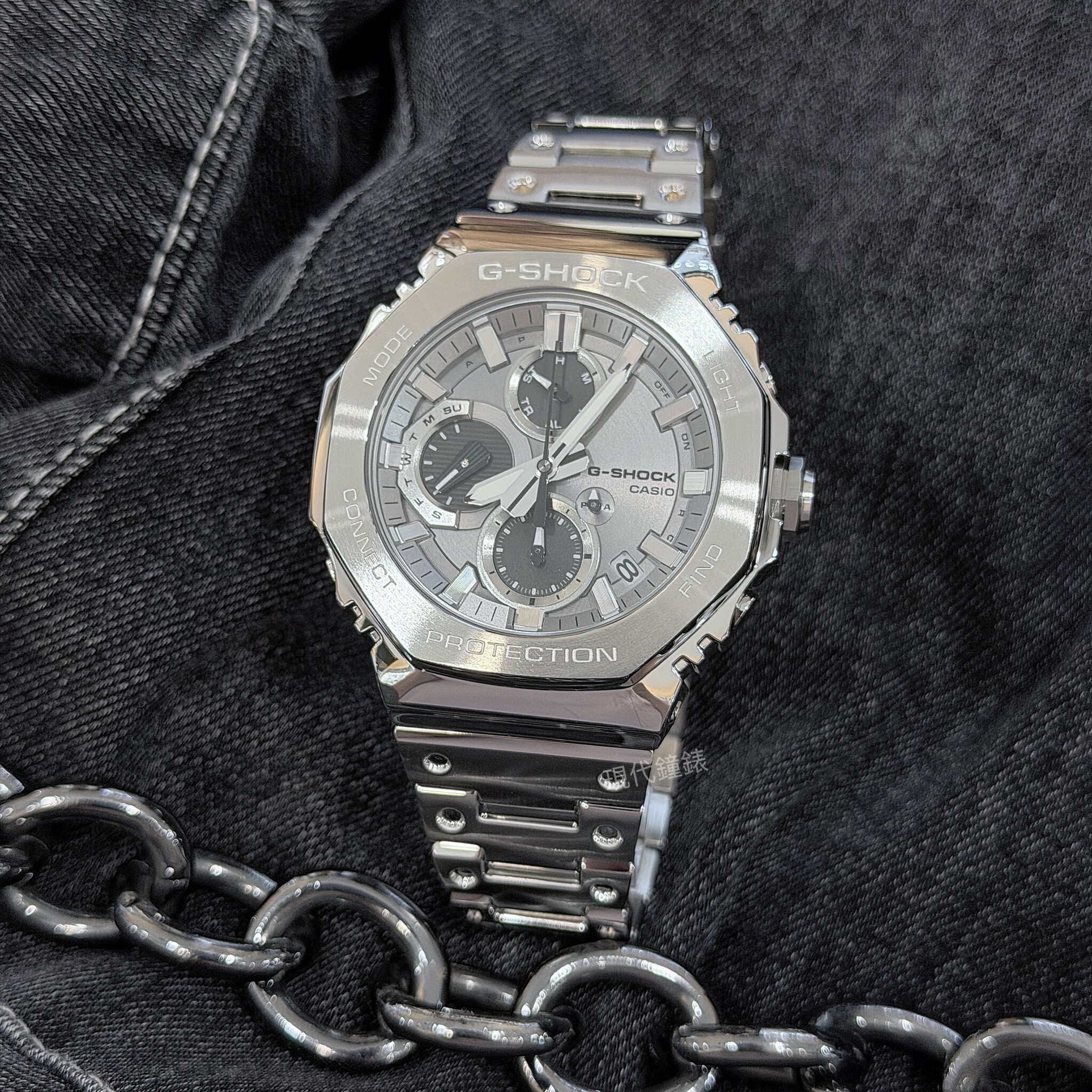 【G-SHOCK】太陽能藍芽計時不鏽鋼腕錶 GMC-B2100ADS-1A  46.3mm 現代鐘錶