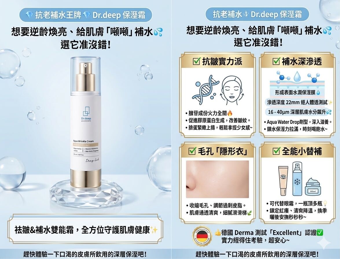 UC82 ✨Dr.deep 抗老補水王牌抗皺保濕霜  50ml EXP28.06