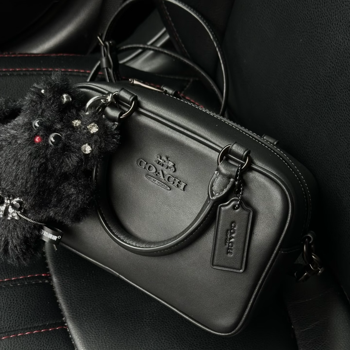 （預購）Coach Satchel 牛皮保齡球包🖤