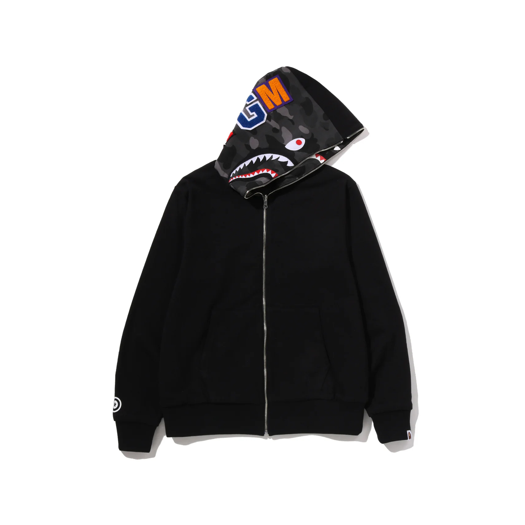 -(B08)-A BATHING APE COLOR CAMO REVERSIBLE SHARK FULL ZIP HOODIE SWEATSHIRT BAPE 2026 雙面迷彩鯊魚外套 黑/藍/紫/紅