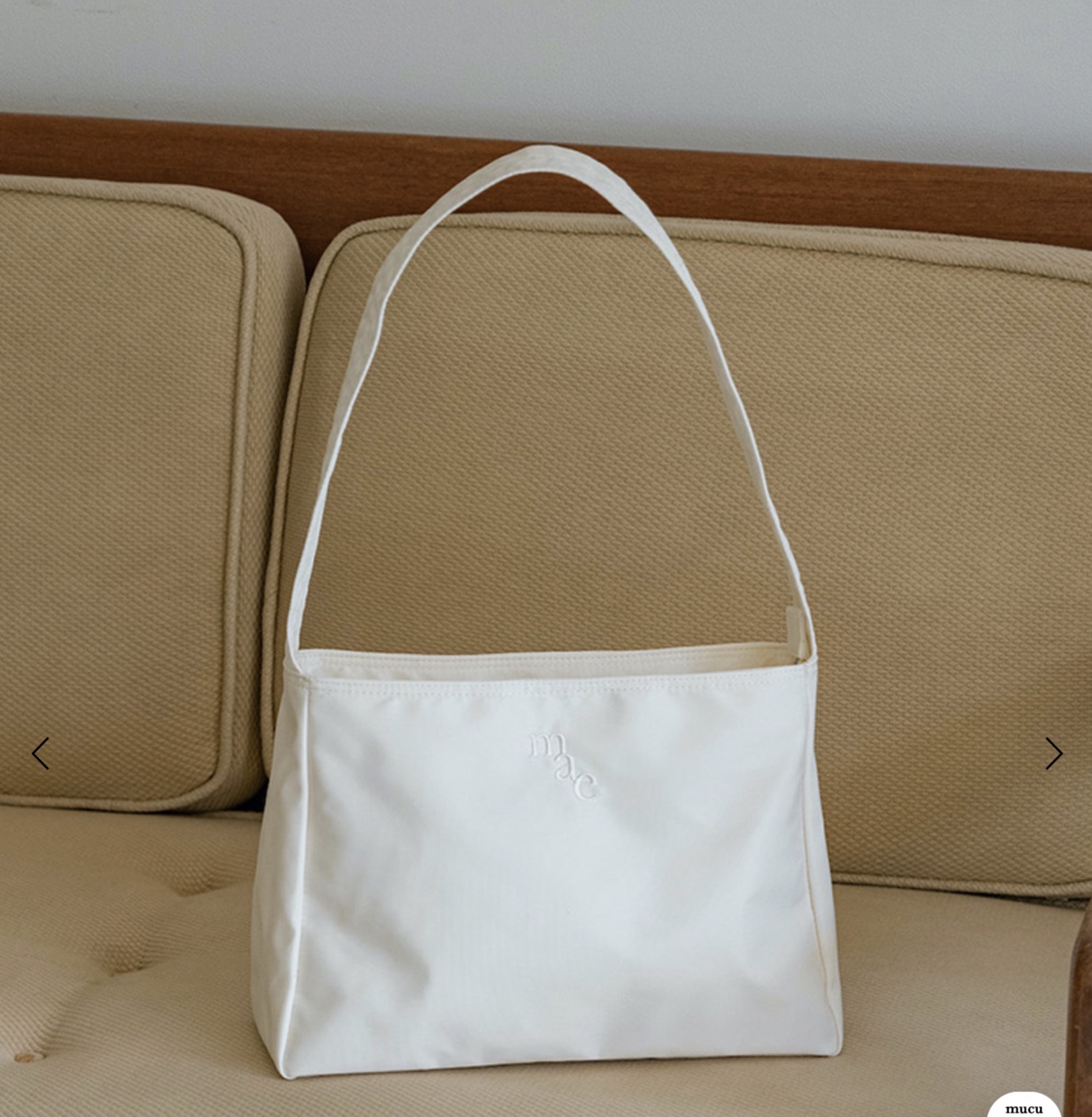 【現貨】 MUCU AND EBONY Comfy Bag - Cream 單肩包