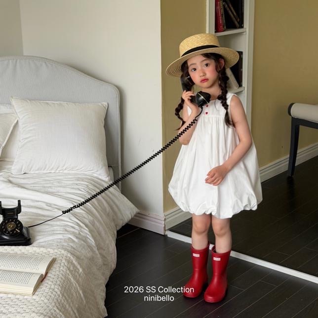 Ninibello 愛心釦泡泡氣球連身裙 / 2色