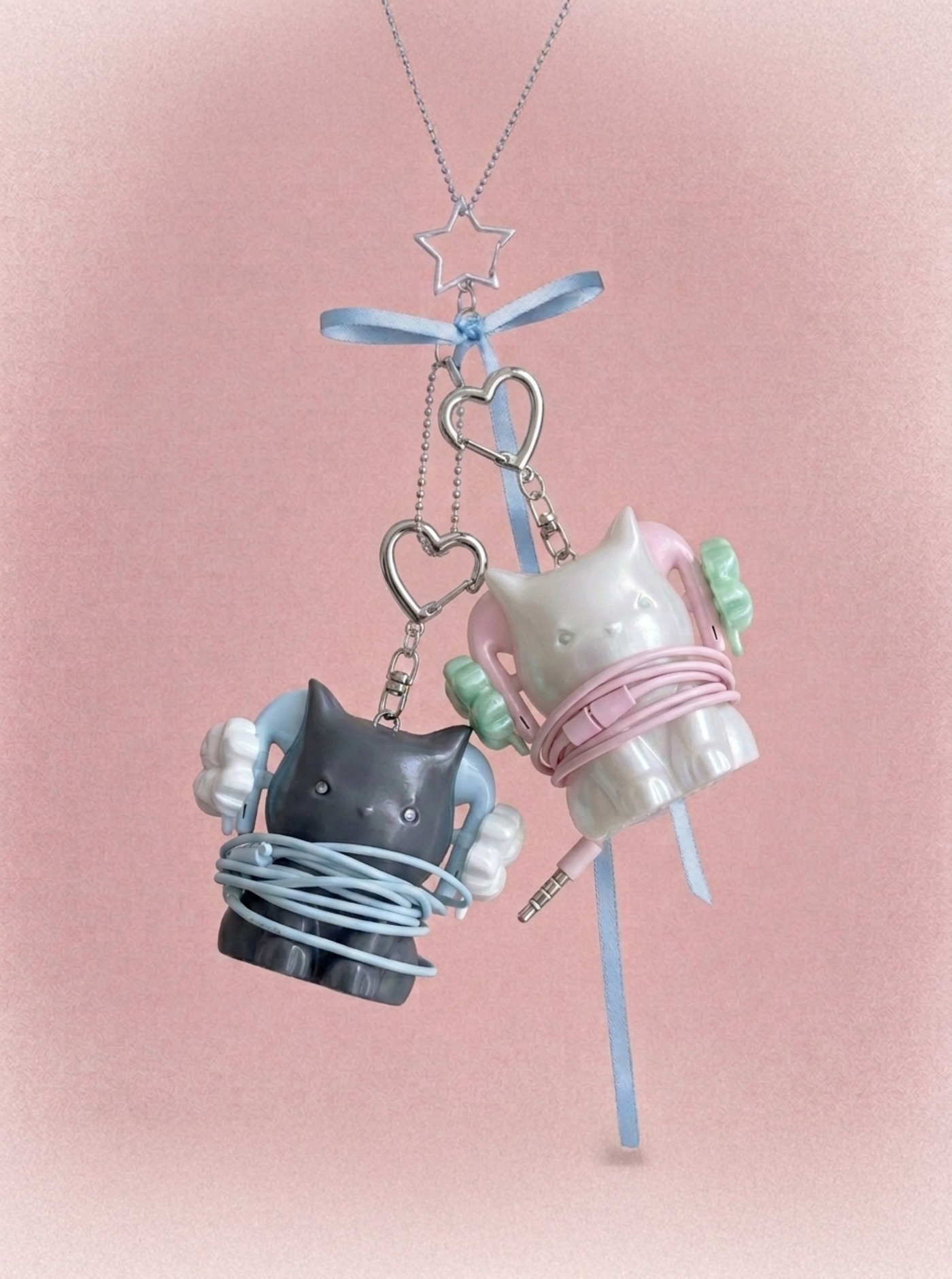 【限時優惠預訂】韓國46MONTH CAT CABLE KEYRING（2色）