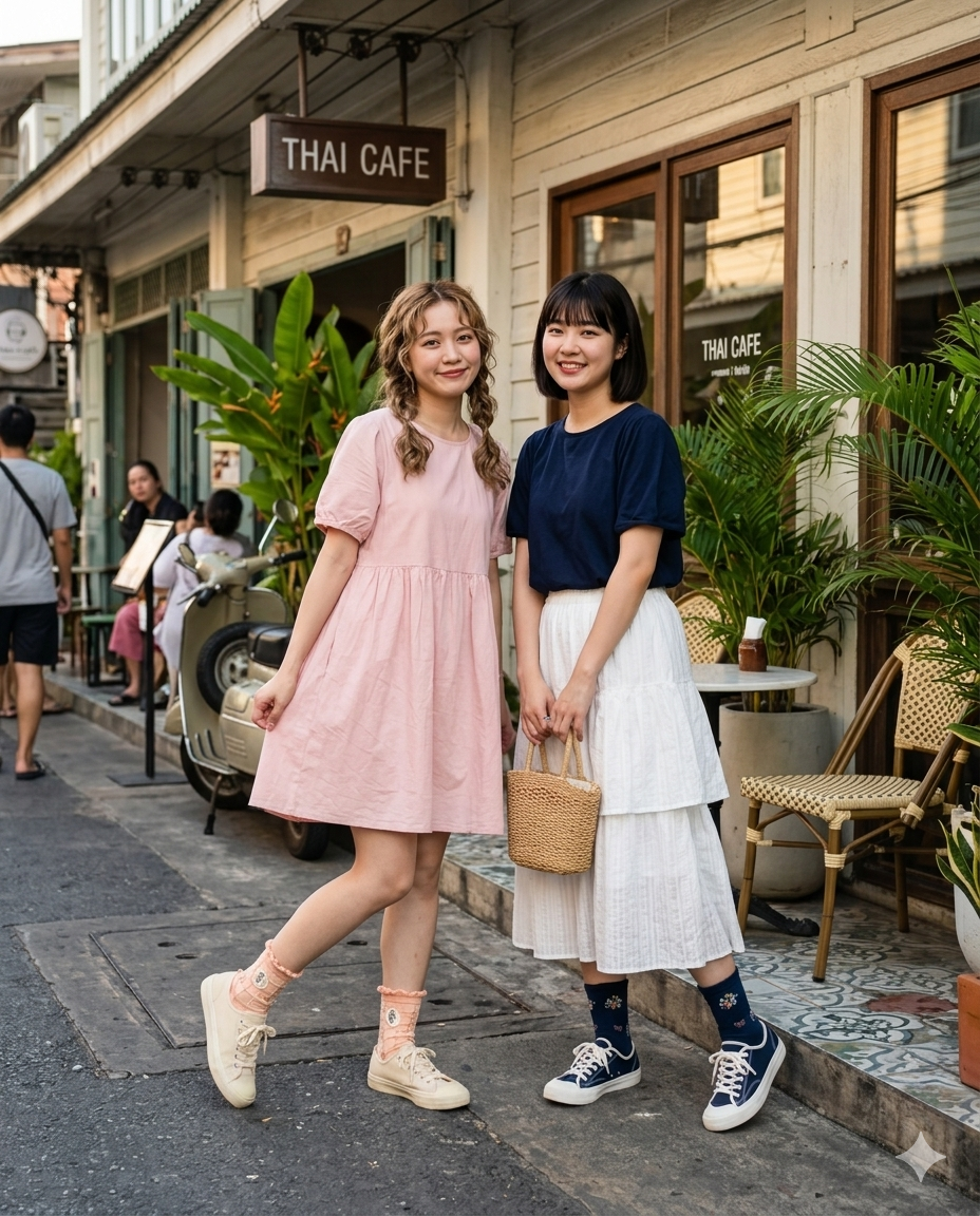 花束圖案短襪