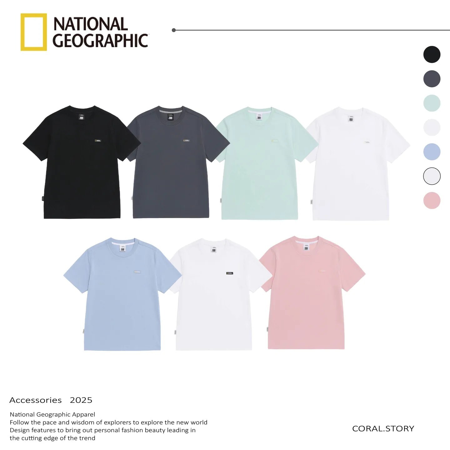 【直播】National Geographic LX061339 Neody 小LOGO 短袖上衣(N265UTS010)