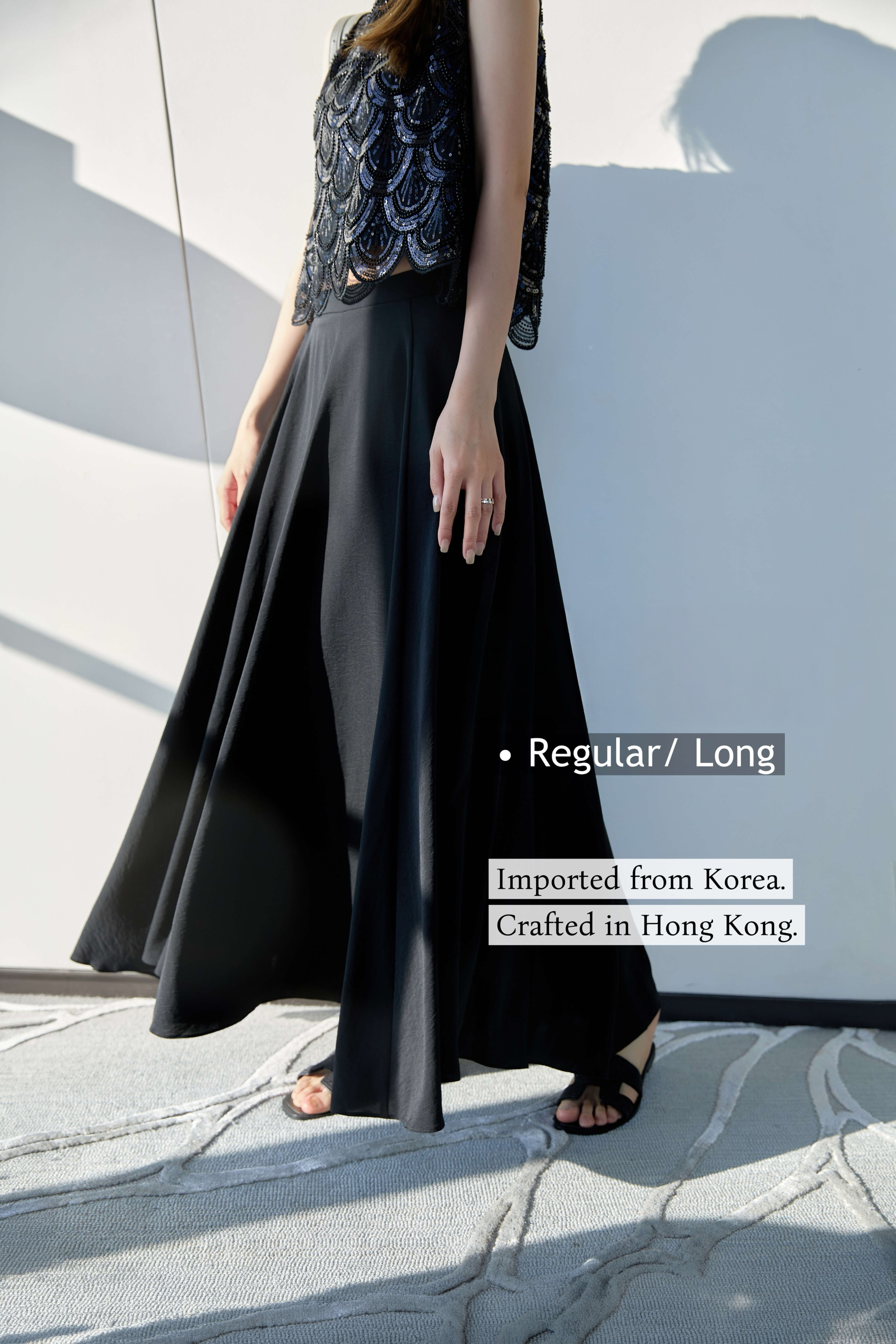 Flared A-Line Maxi Skirt_SK266L01