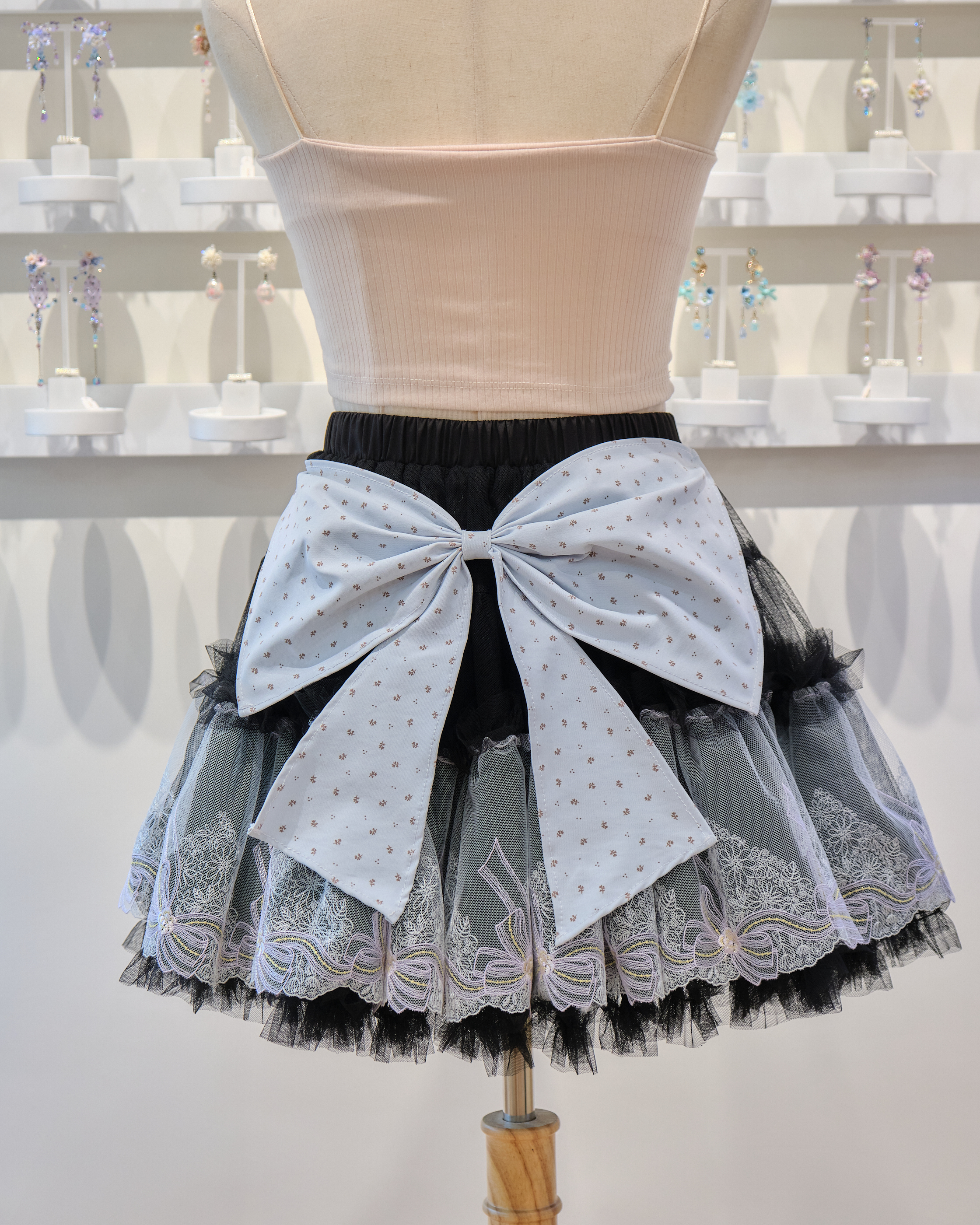 13701 Dramatic Back Bow Two-way Tutu Skirt