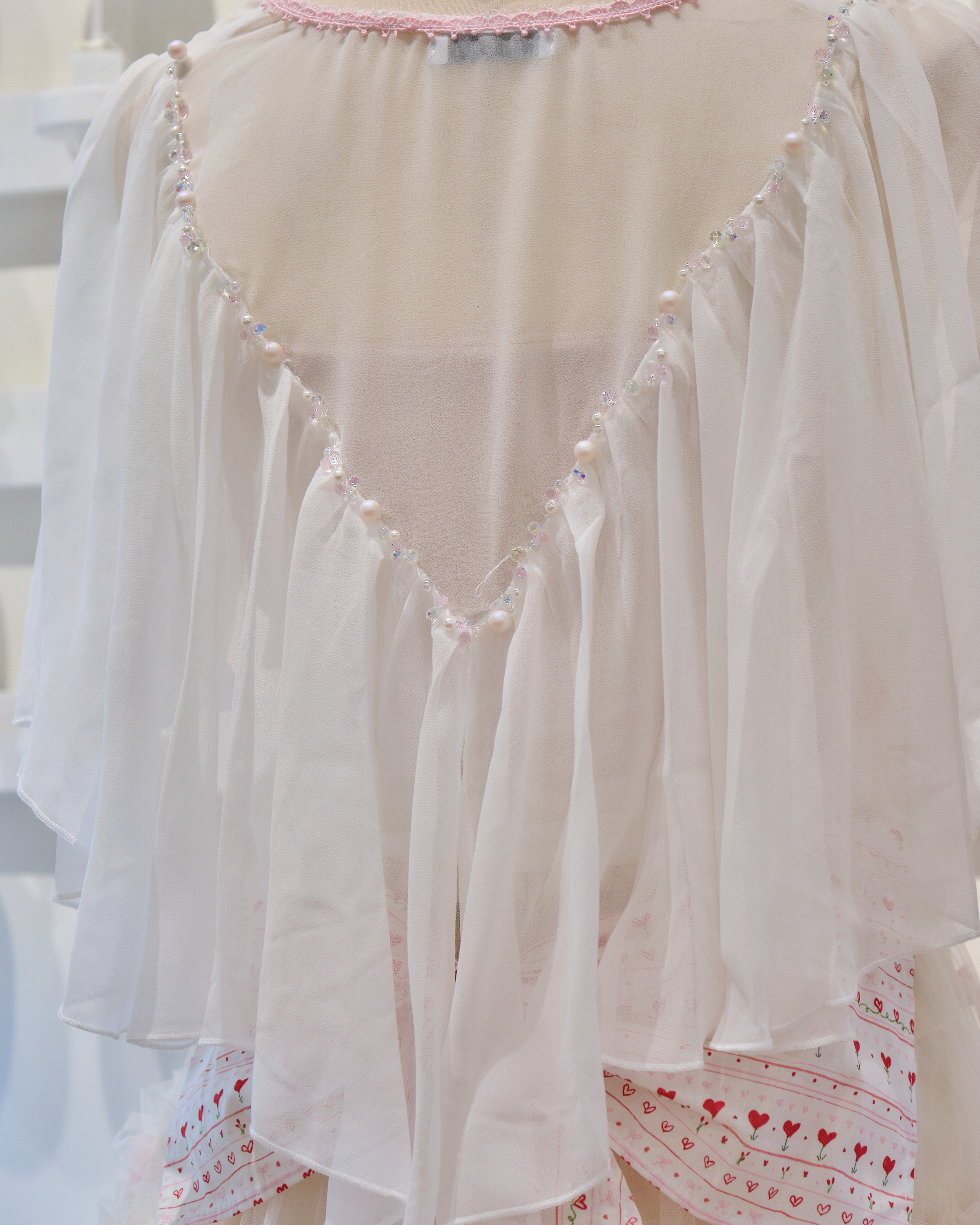 13702 Lace Ruffles Bow Cardigan