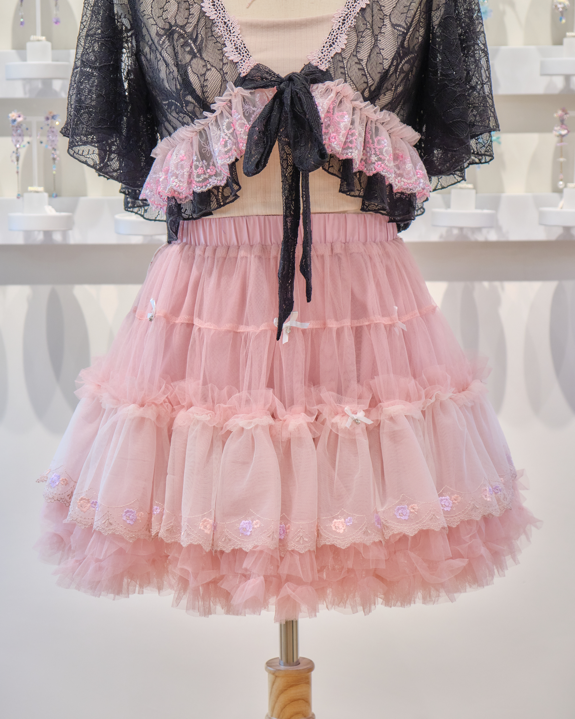 13698 Dramatic Back Bow Two-way Tutu Skirt
