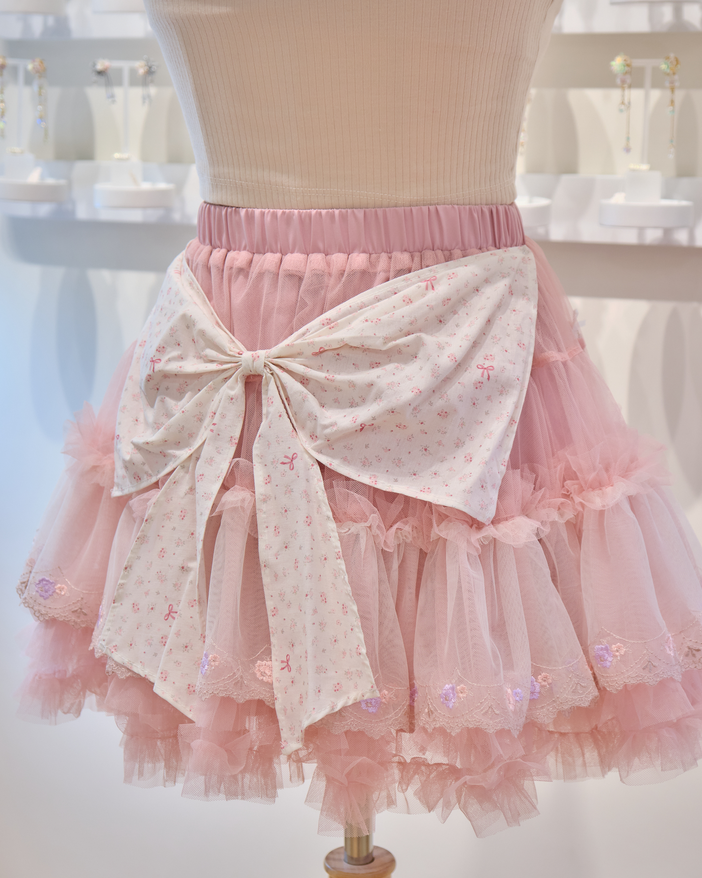 13698 Dramatic Back Bow Two-way Tutu Skirt
