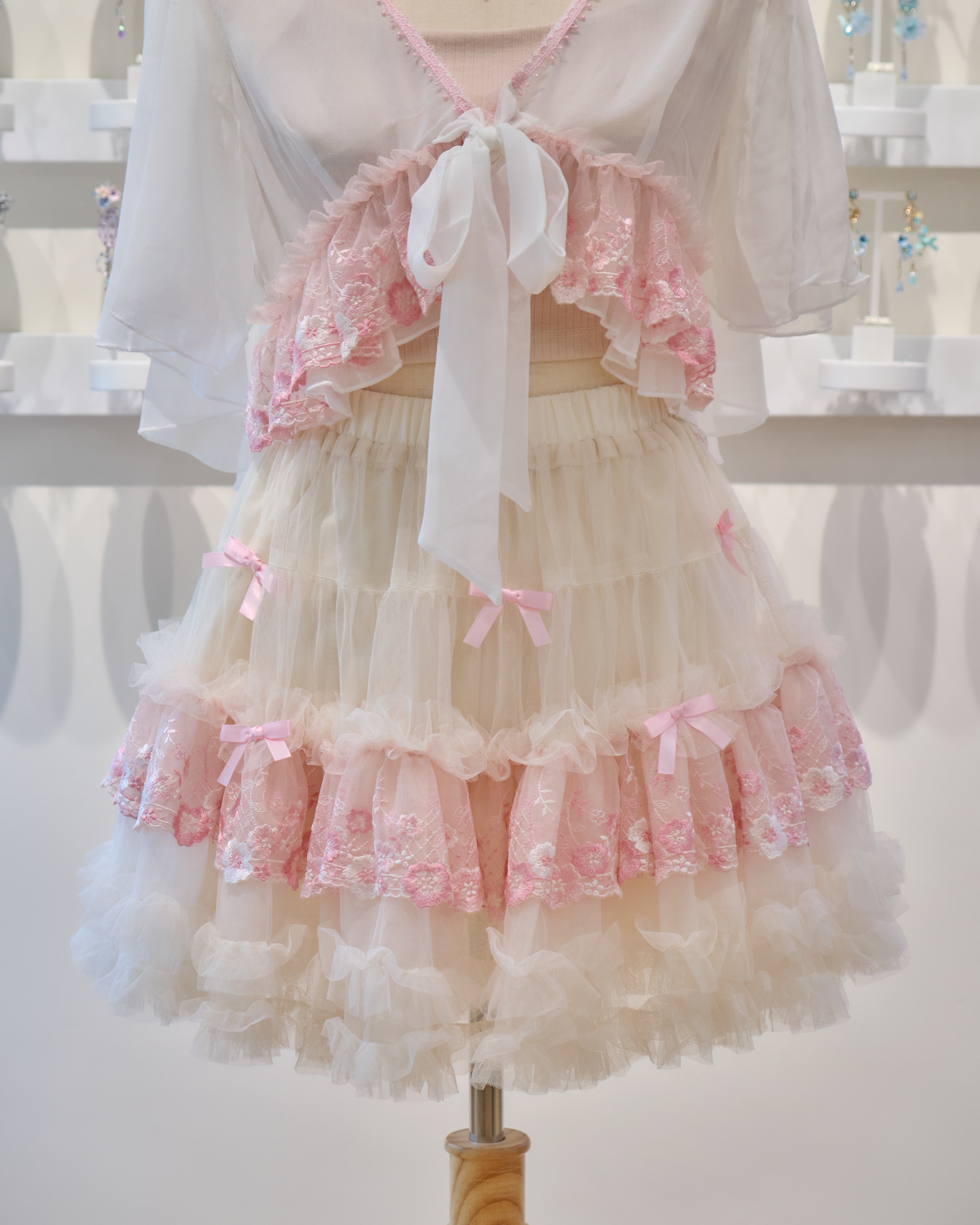 13697 Dramatic Back Bow Two-way Tutu Skirt