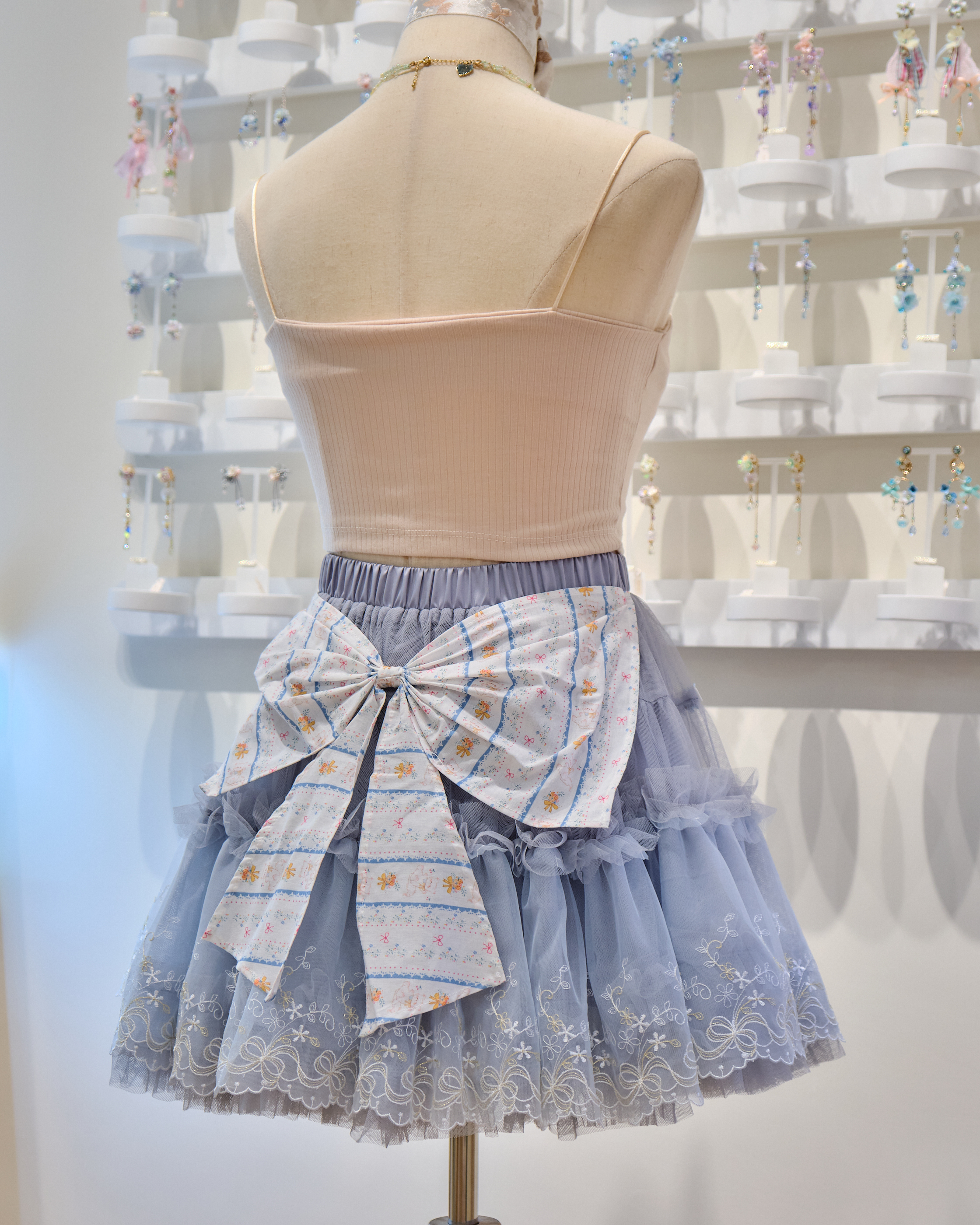 13699 Dramatic Back Bow Two-way Tutu Skirt