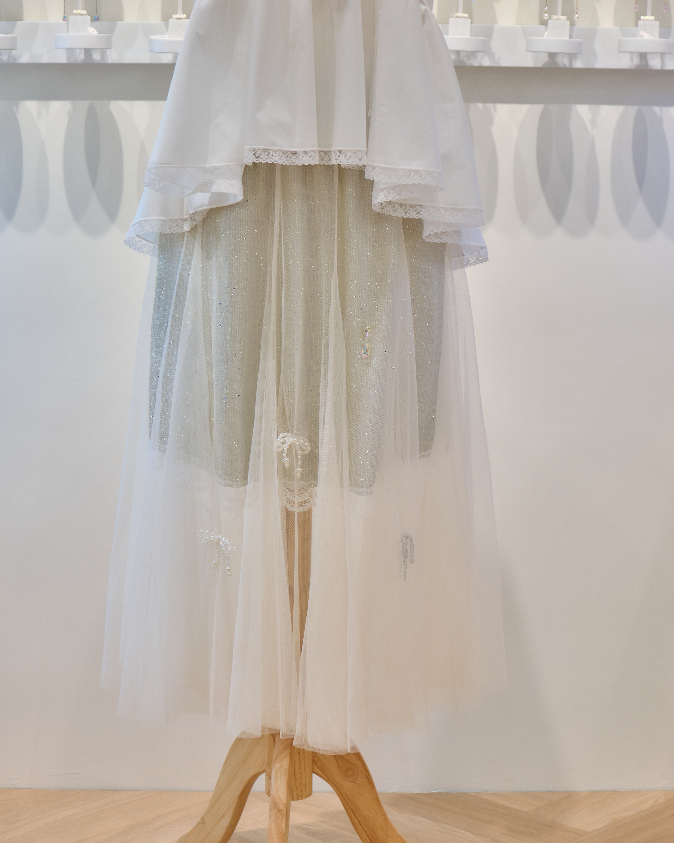 13689 Whisper Tulle Tiered Skirt
