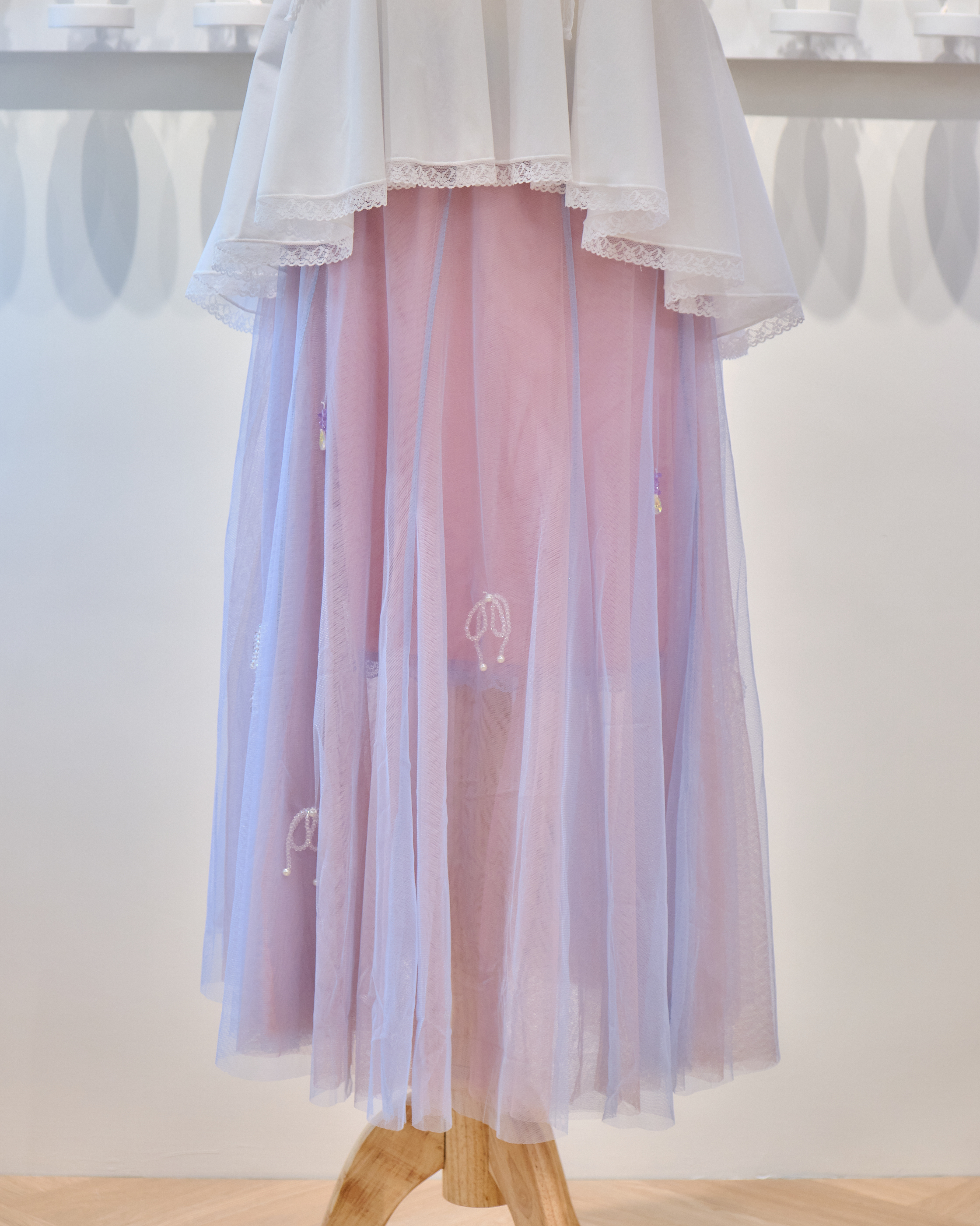 13688 Whisper Tulle Tiered Skirt