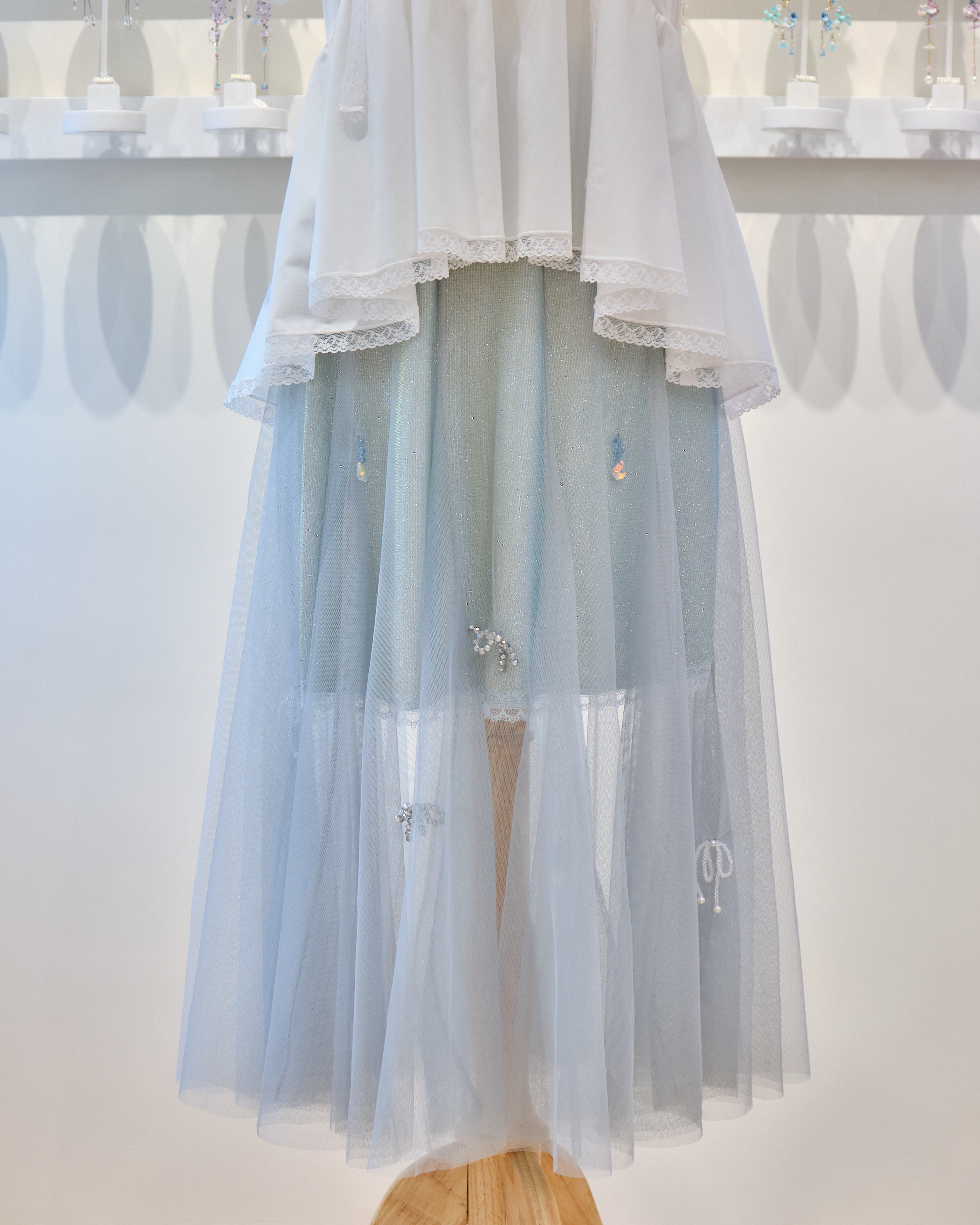 13687 Whisper Tulle Tiered Skirt