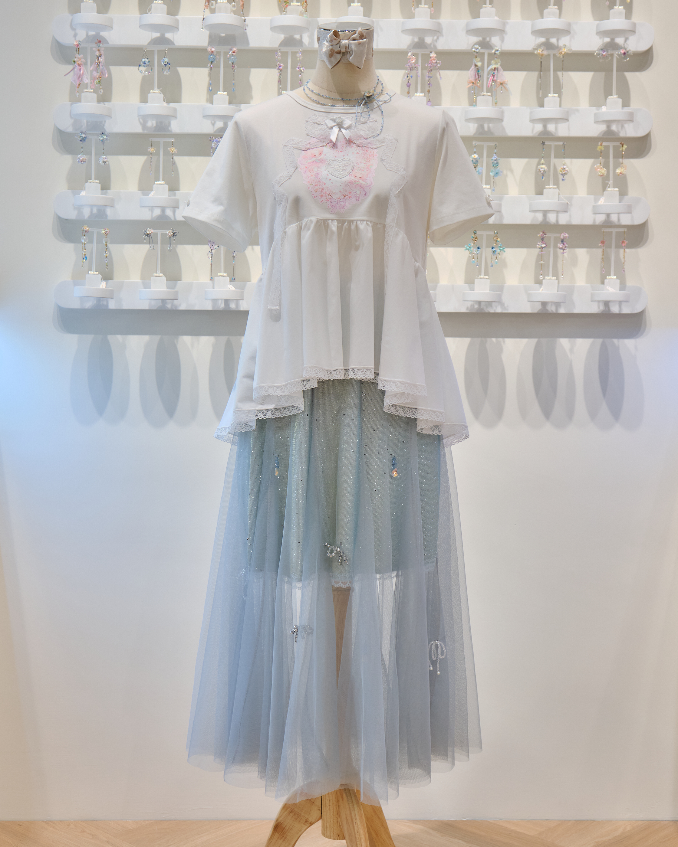 13687 Whisper Tulle Tiered Skirt