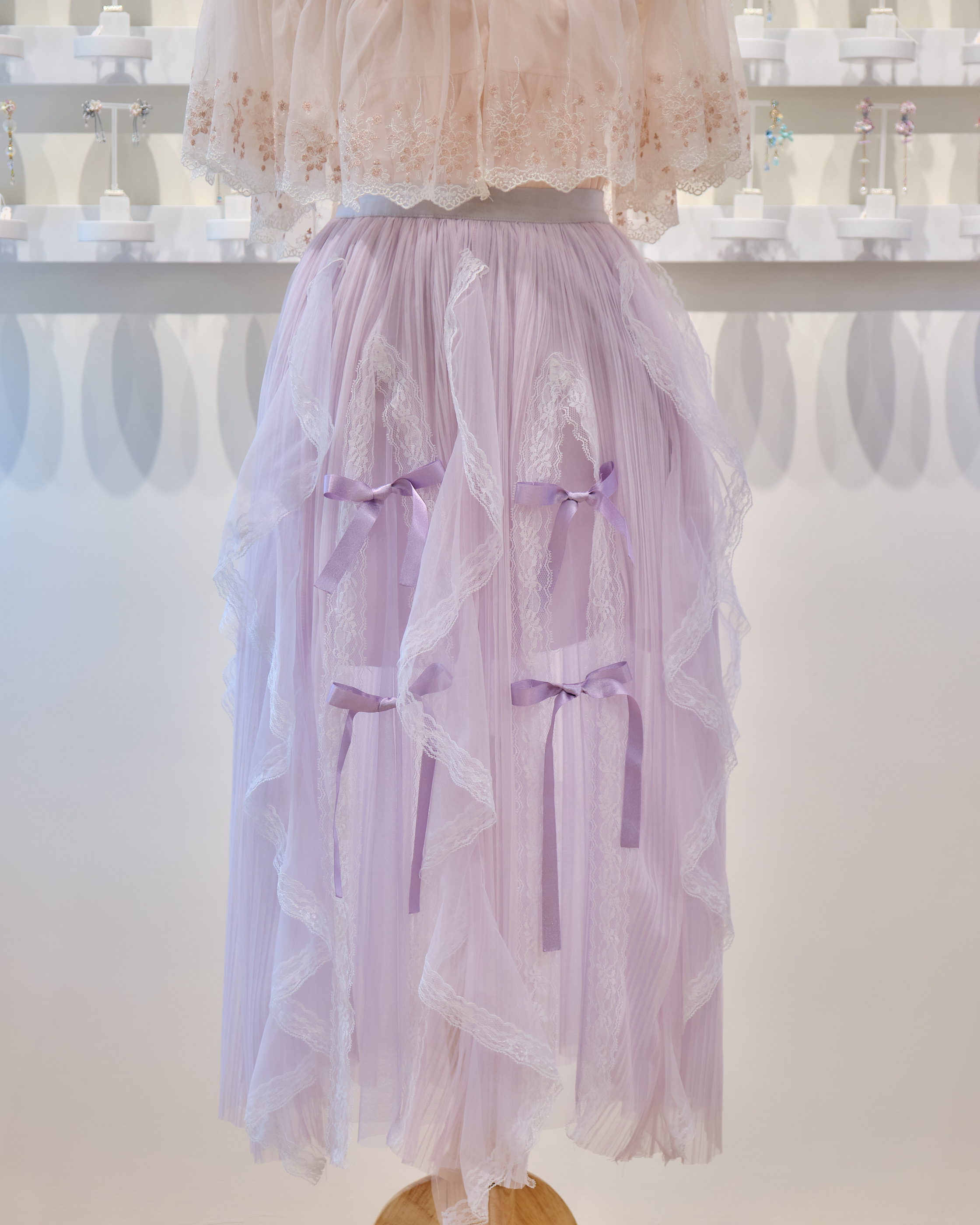 13686 Whisper Tulle Tiered Skirt