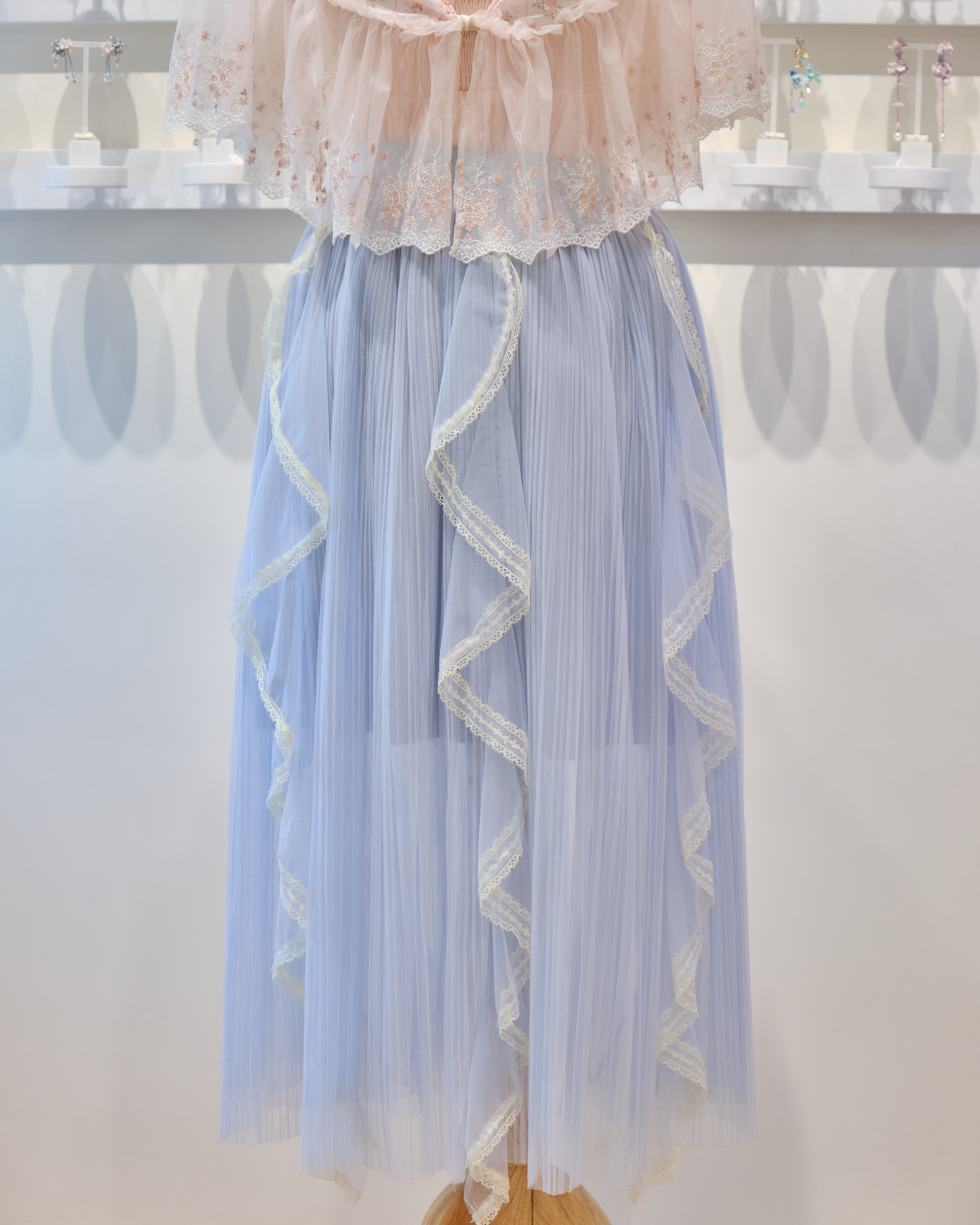 13685 Whisper Tulle Tiered Skirt