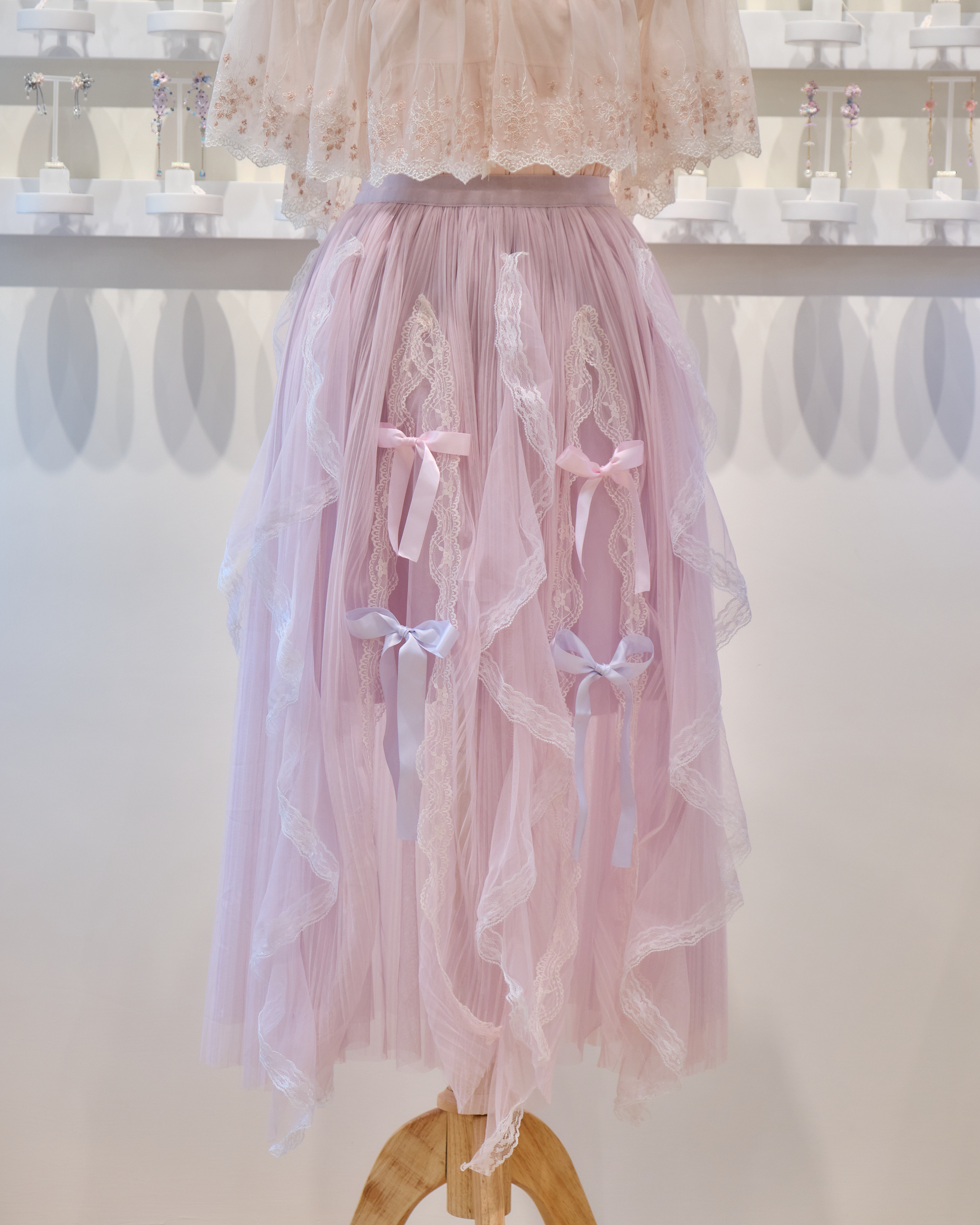 13684 Whisper Tulle Tiered Skirt