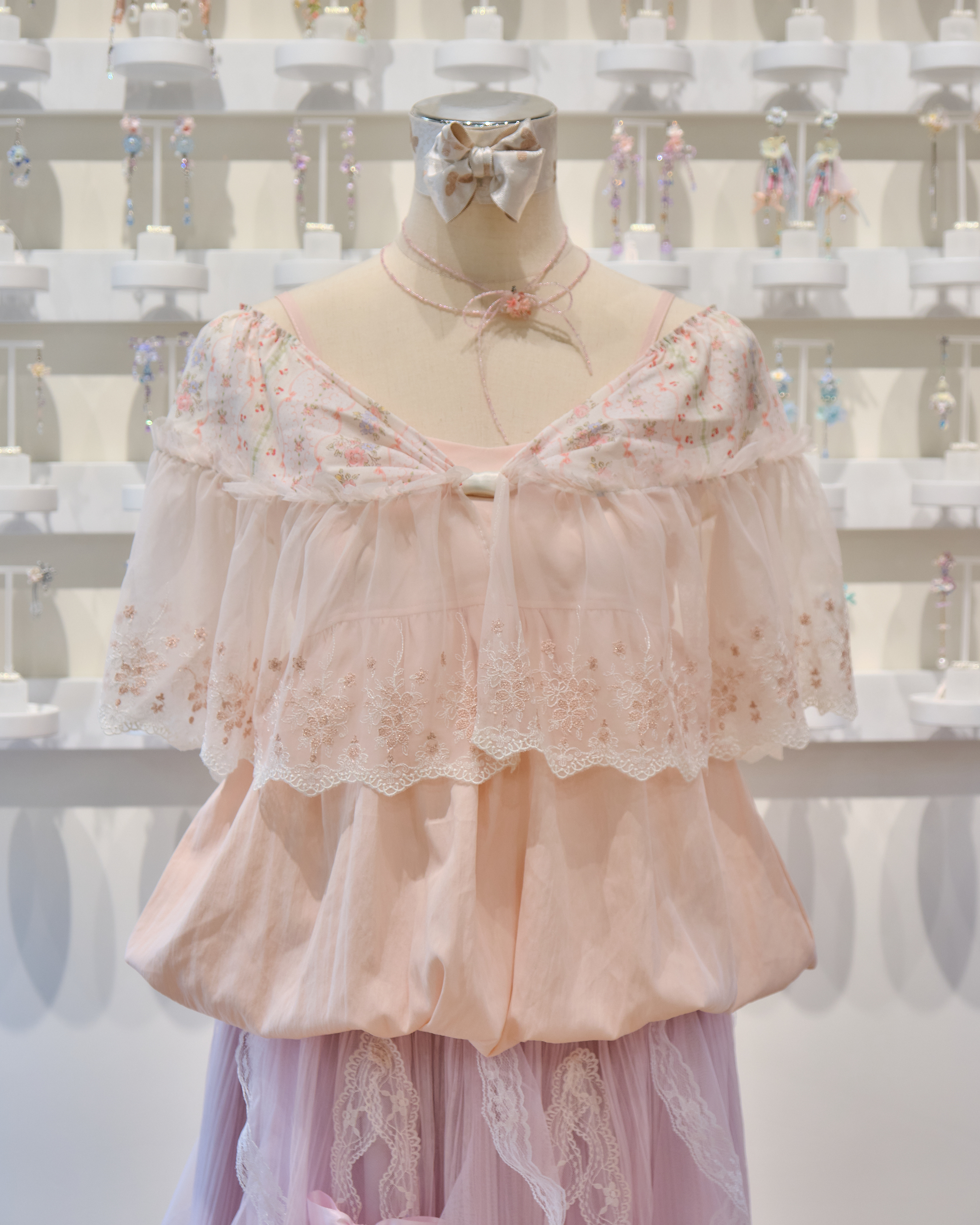 13683 Coquette Ruffle Bow Top
