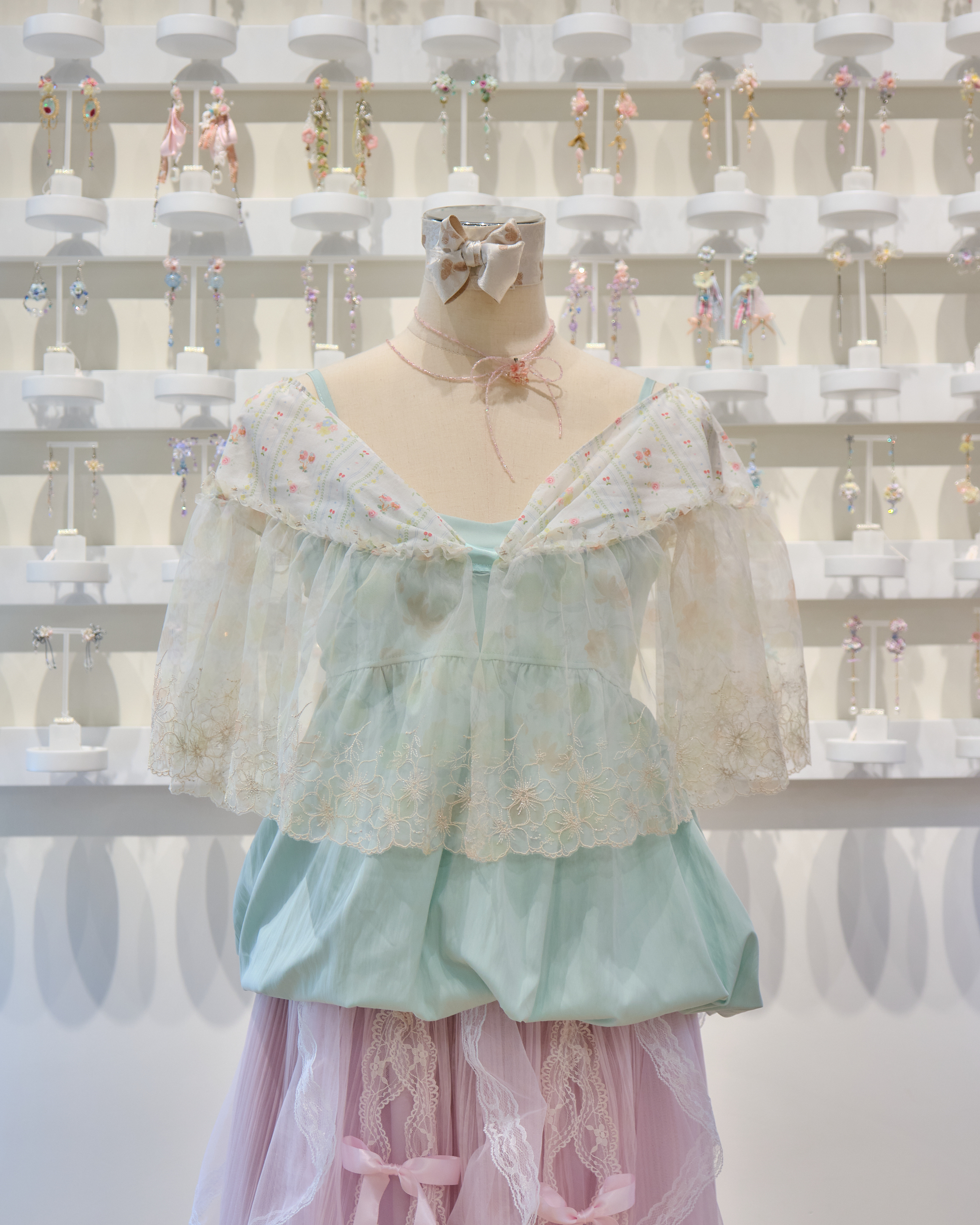 13682 Coquette Ruffle Bow Top