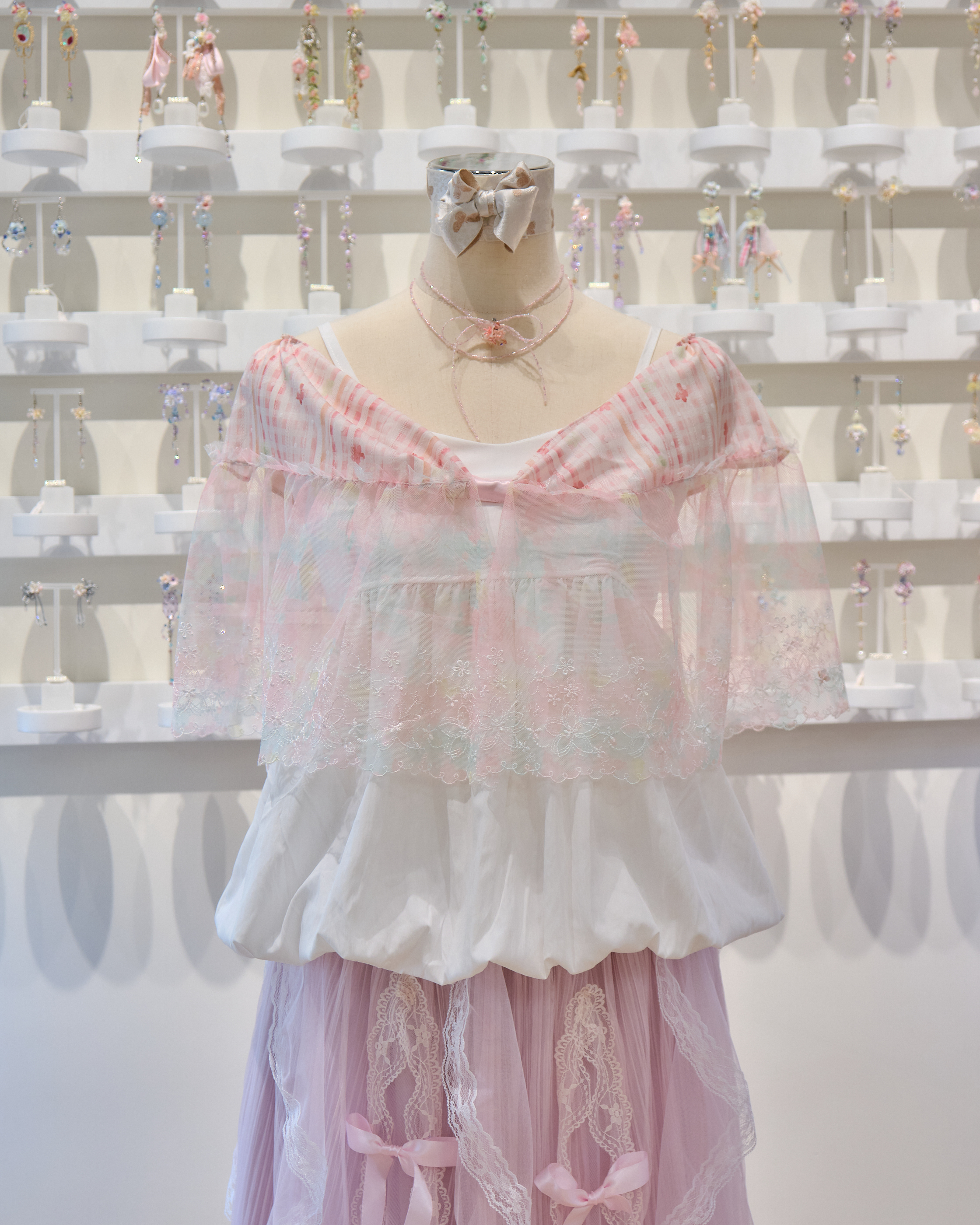 13680 Coquette Ruffle Bow Top