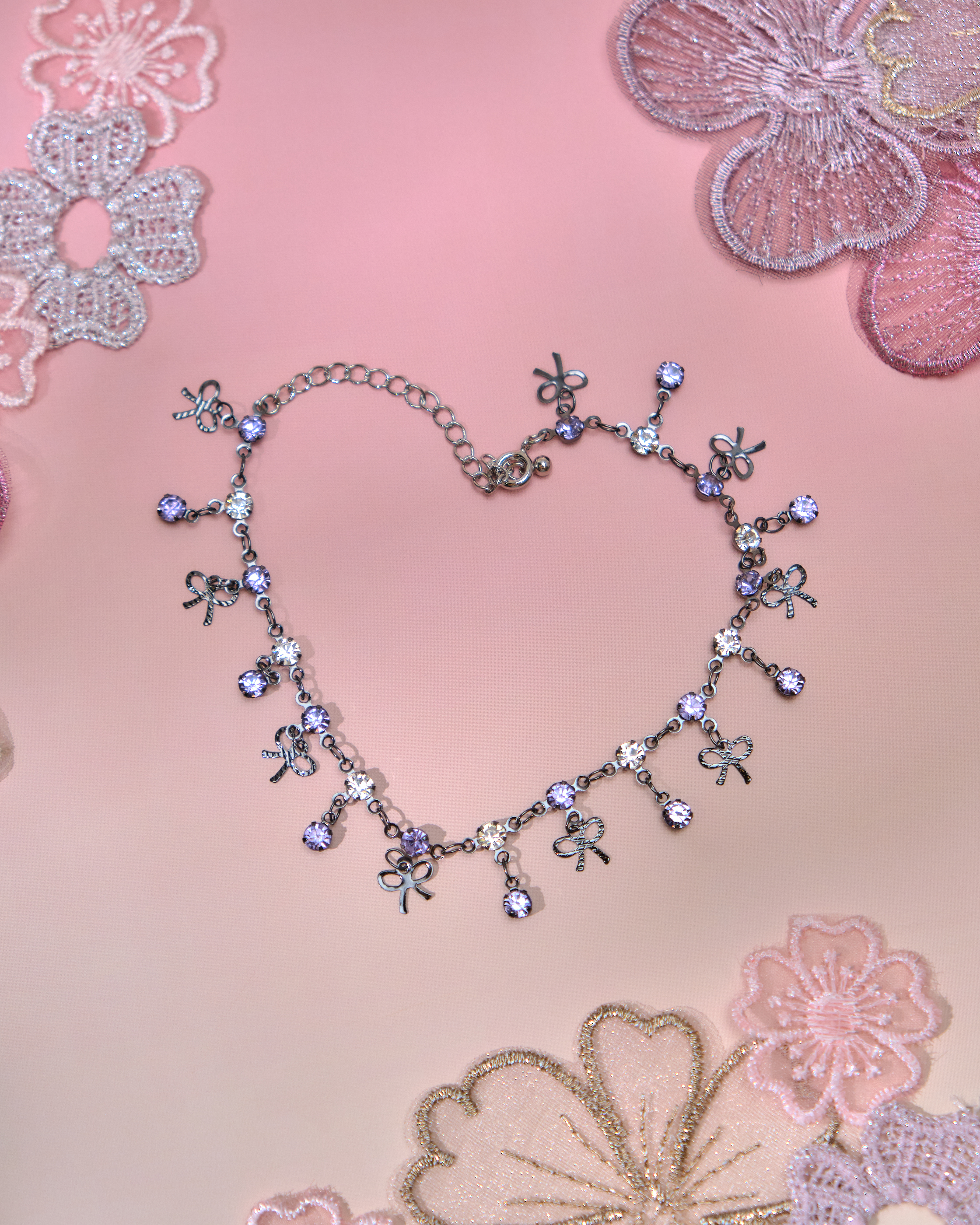 13668 Summer Rainbow Pebbles Anklets