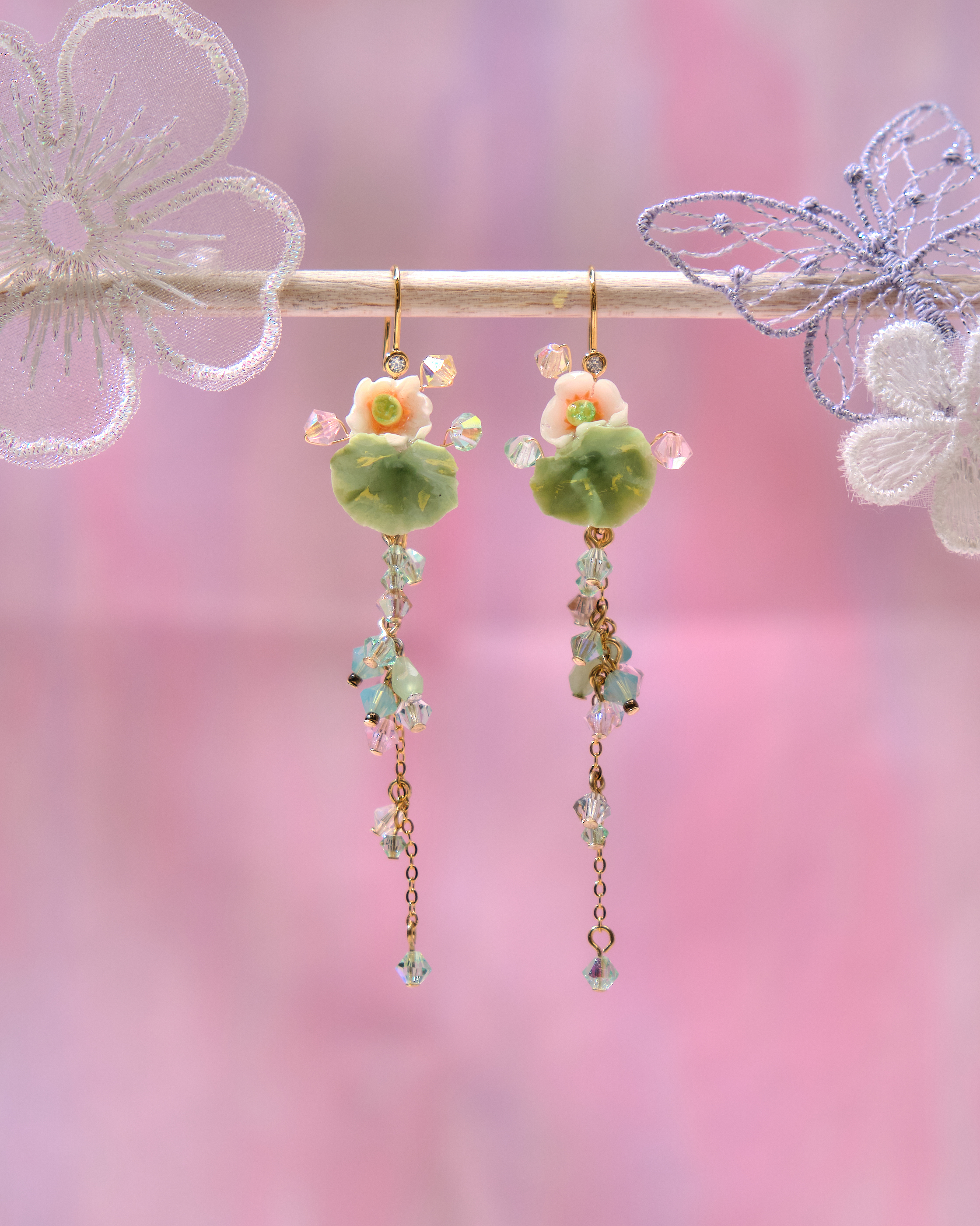 13647 Floral Cascade Dangle Earrings