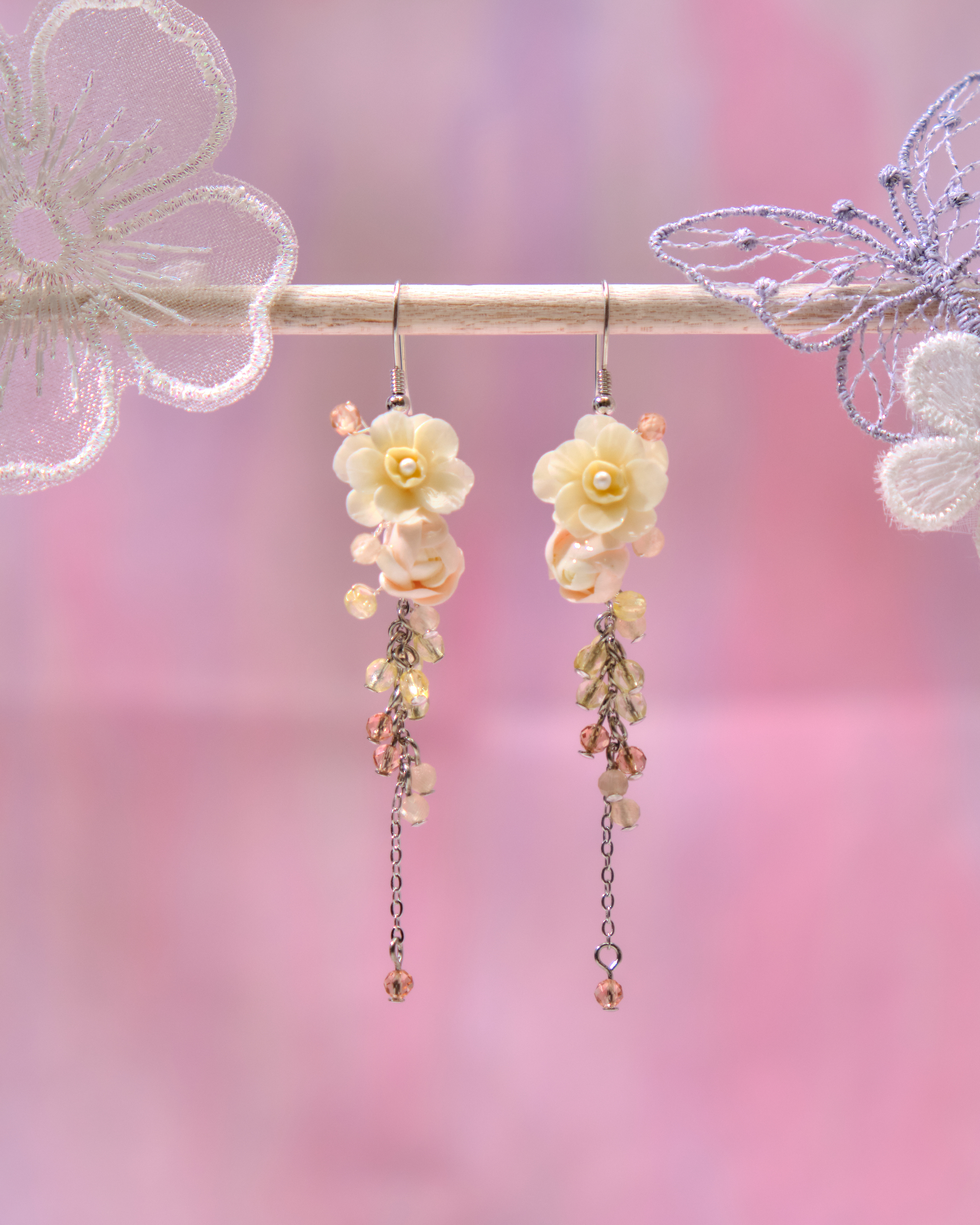 13646 Floral Cascade Dangle Earrings