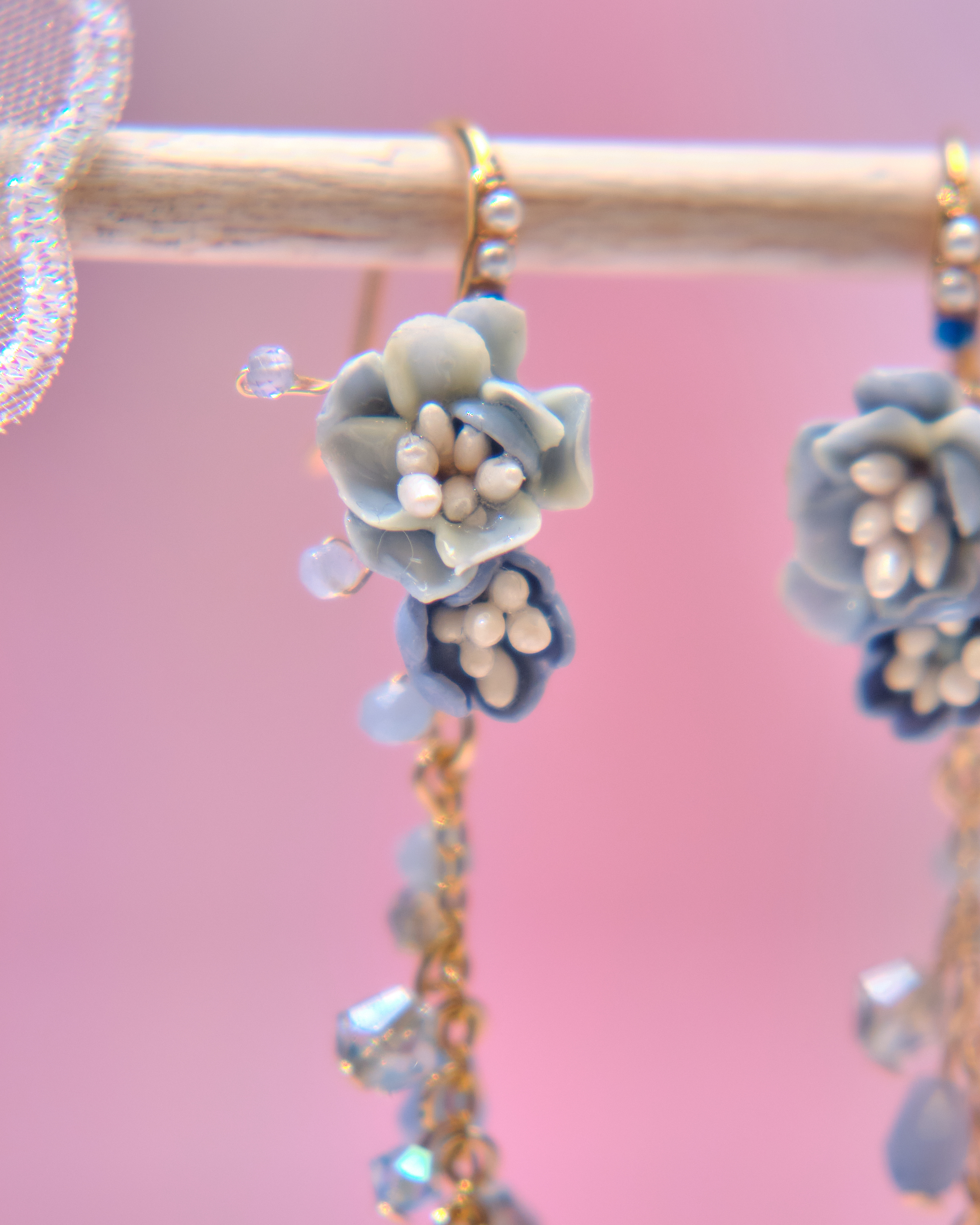 13645 Floral Cascade Dangle Earrings