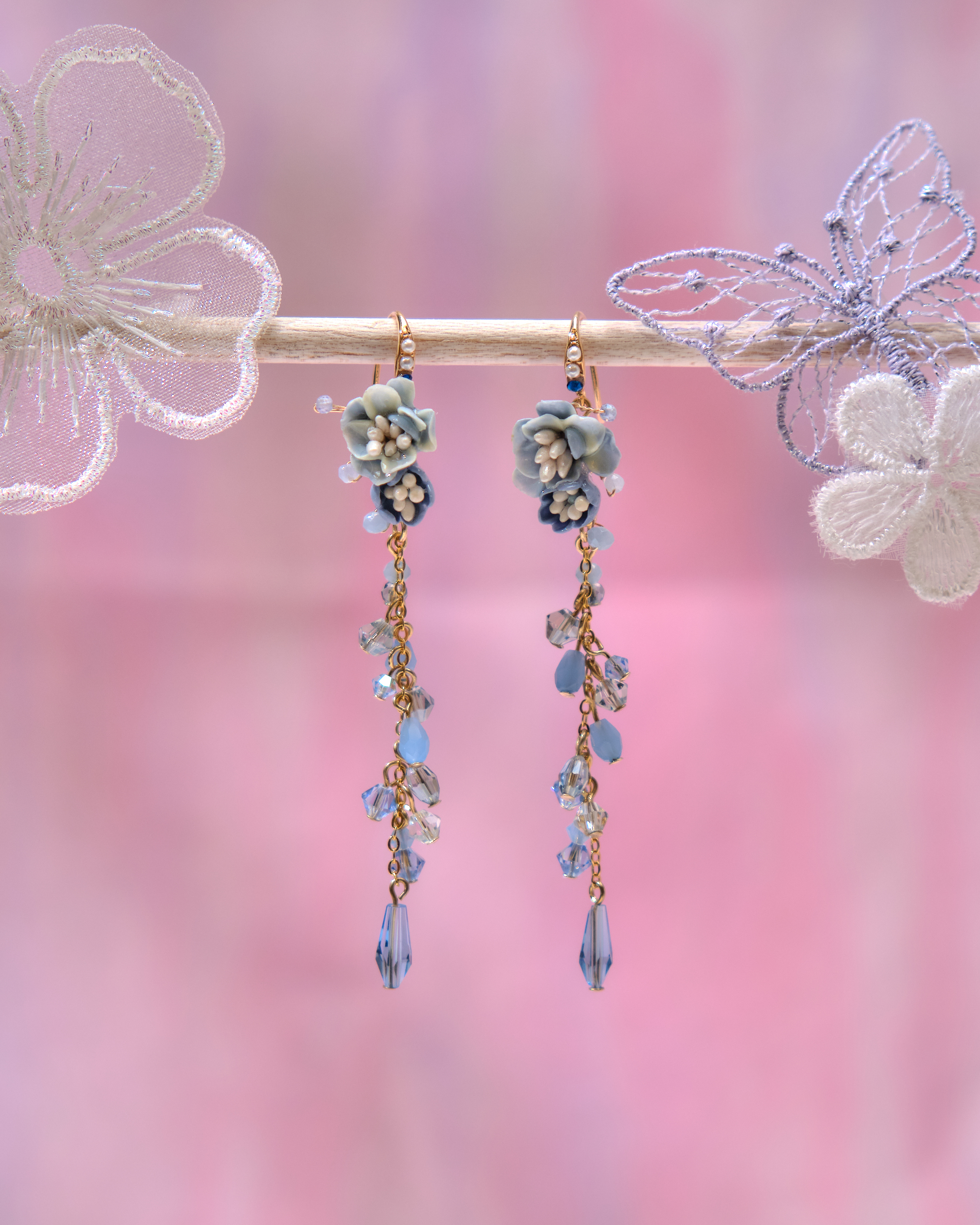 13645 Floral Cascade Dangle Earrings