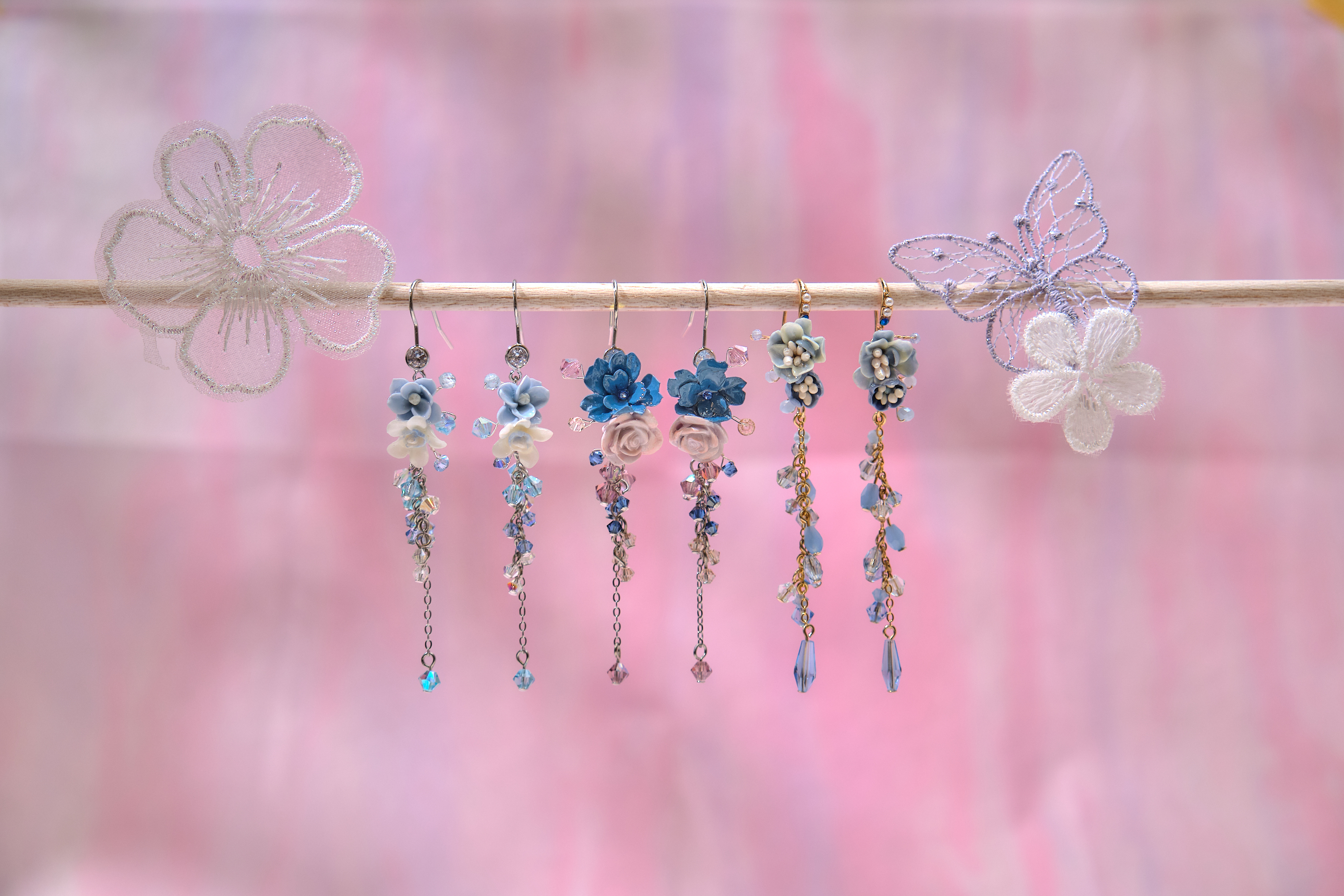 13644 Floral Cascade Dangle Earrings