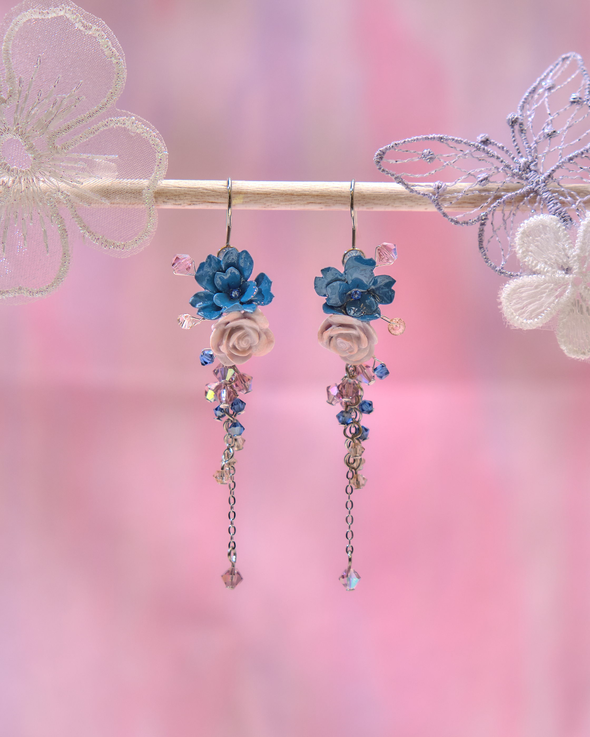 13644 Floral Cascade Dangle Earrings