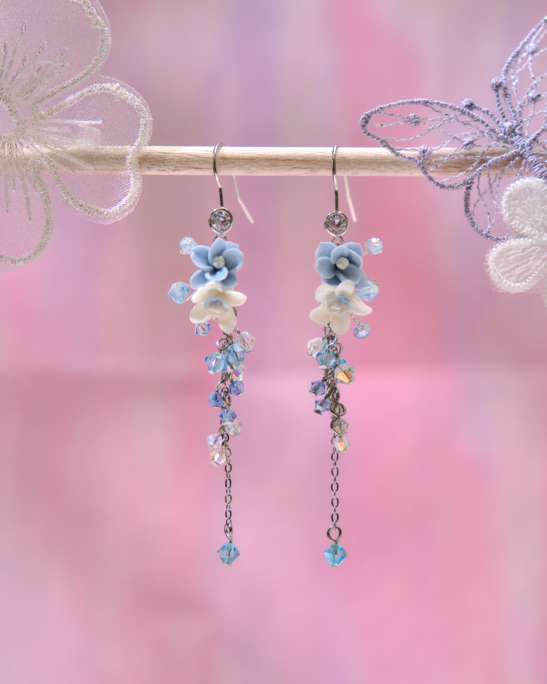 13643 Floral Cascade Dangle Earrings