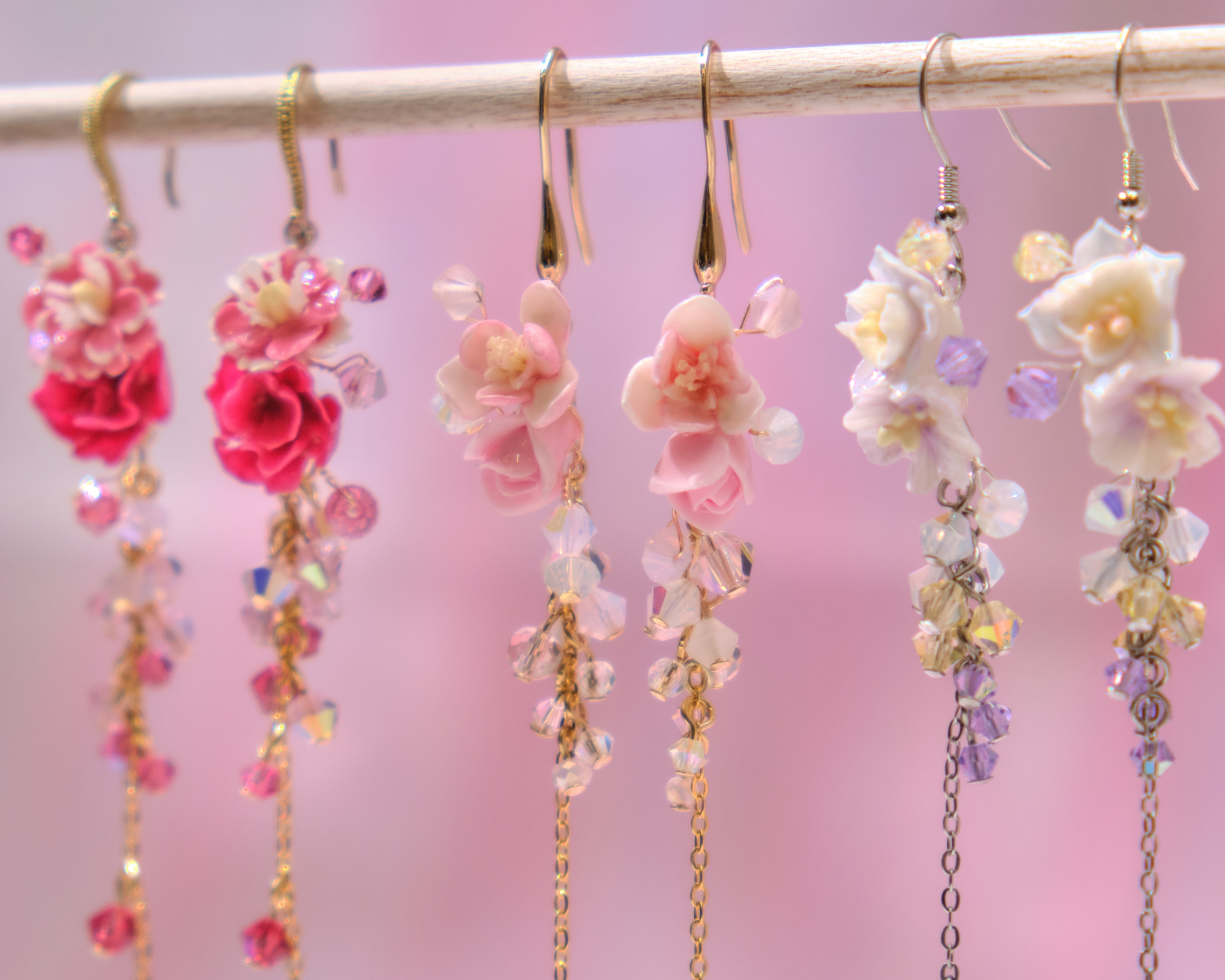 13640 Floral Cascade Dangle Earrings