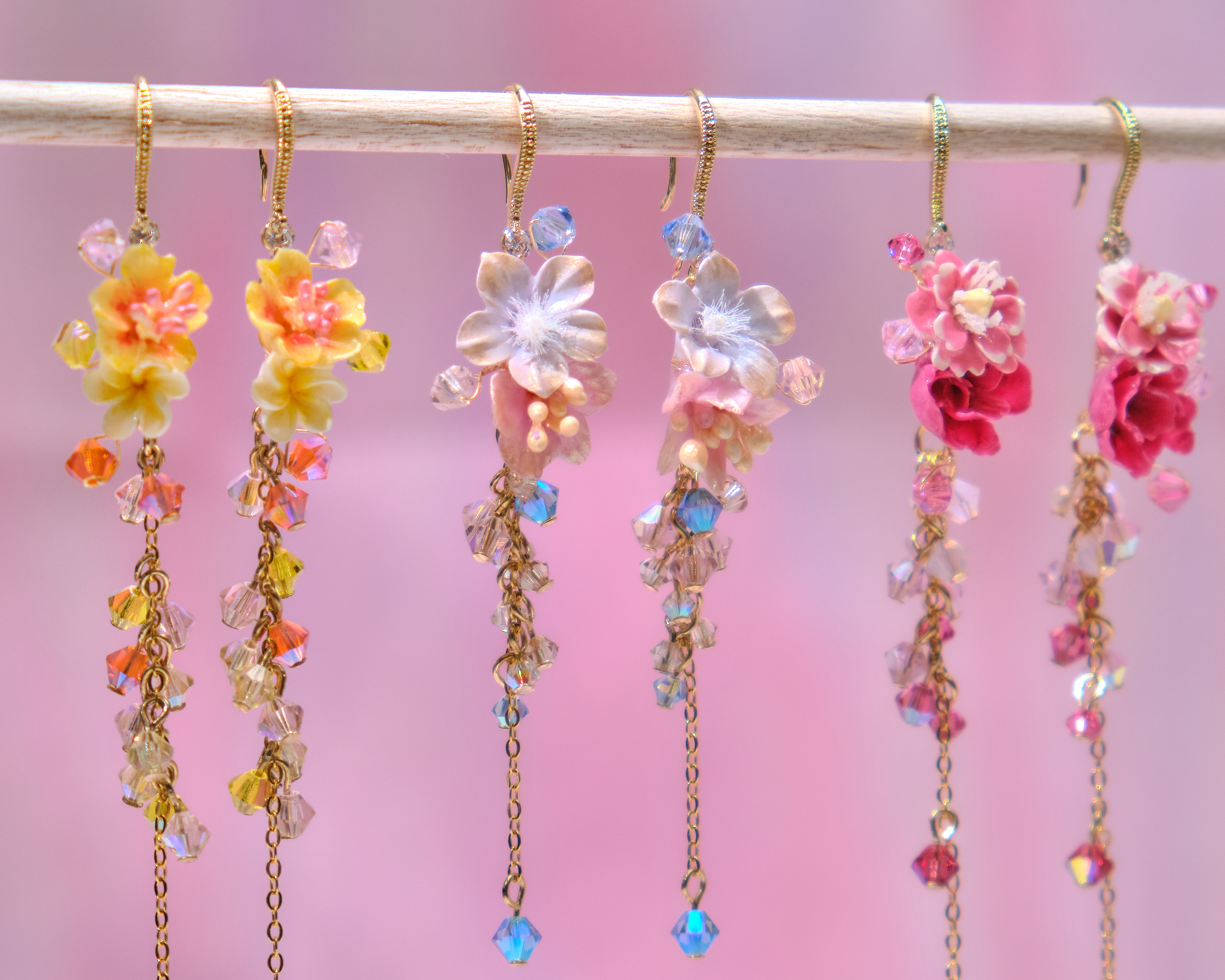 13639 Floral Cascade Dangle Earrings