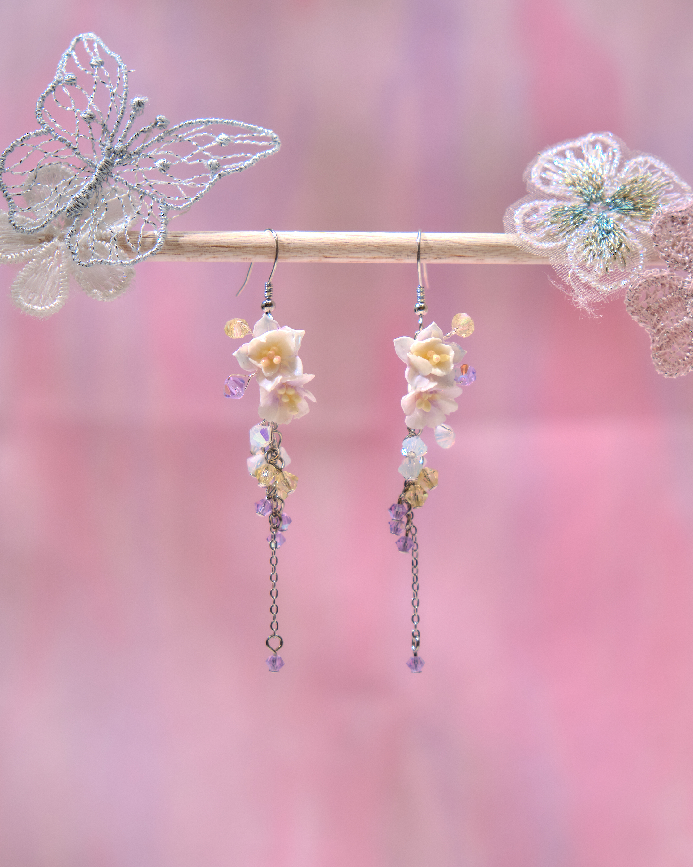 13638 Floral Cascade Dangle Earrings