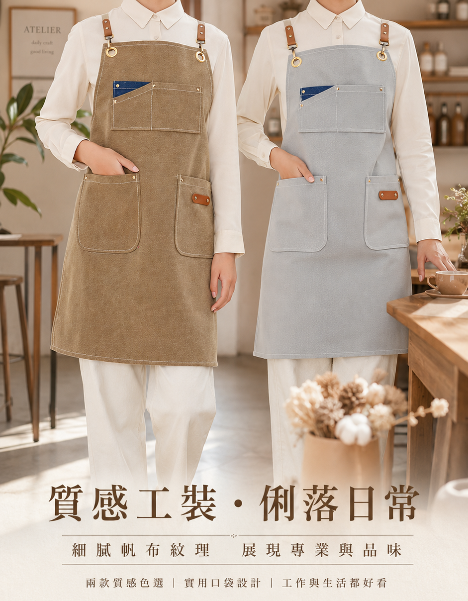 匠序皮革厚磅帆布圍裙