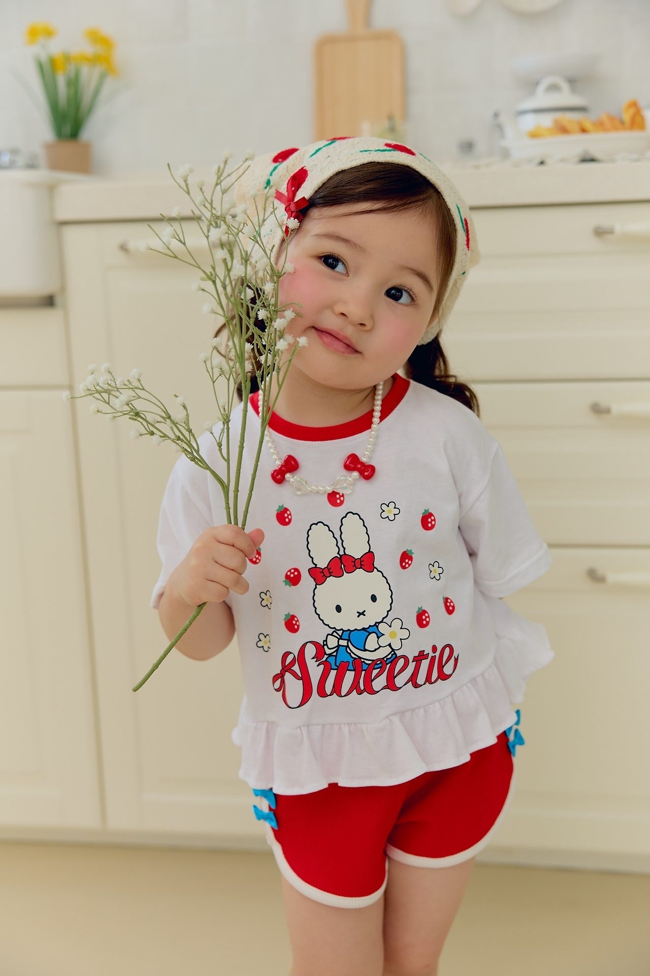 Sera Strawberry Frill Tee