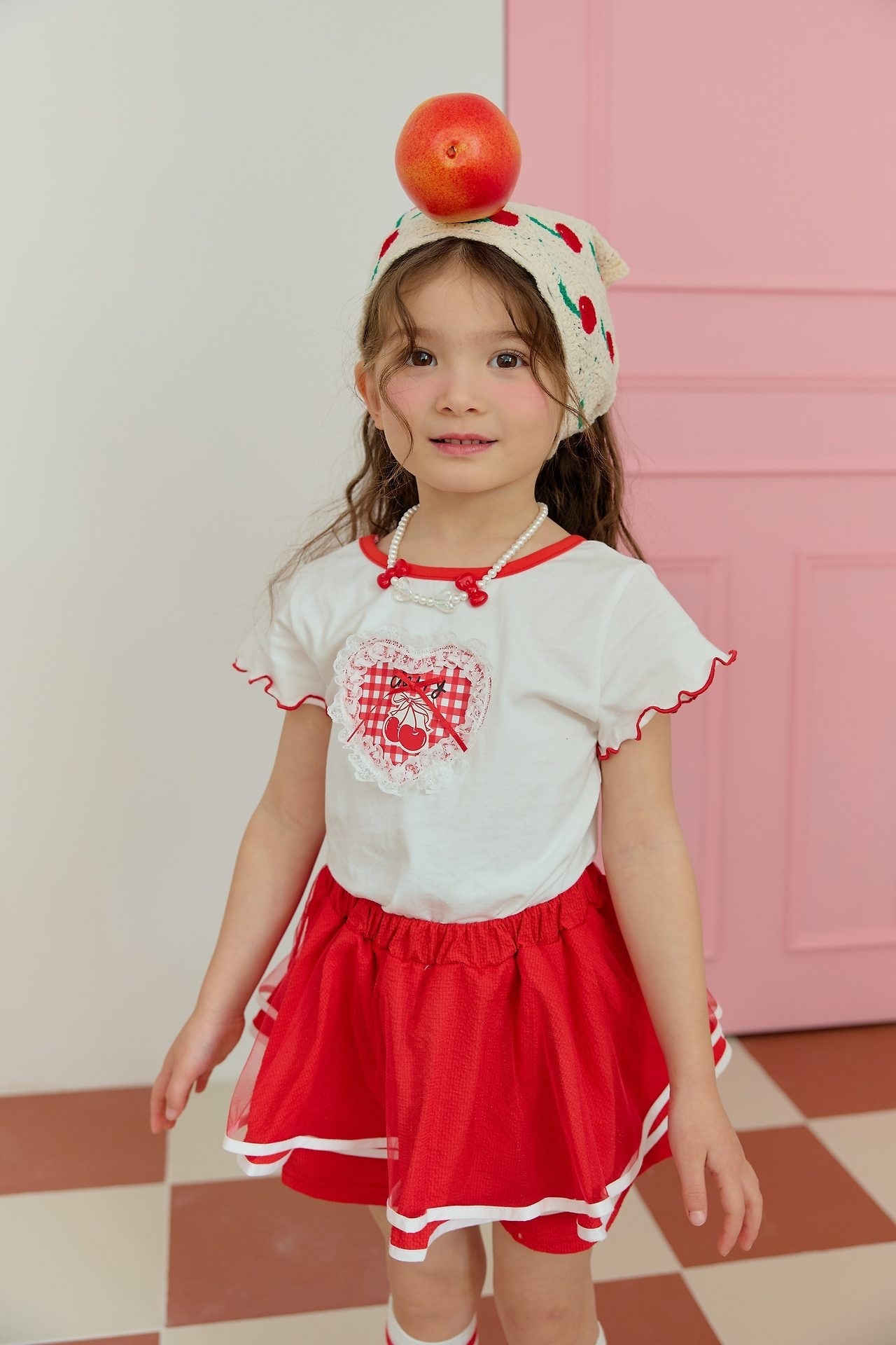 Sera Check Heart Tee
