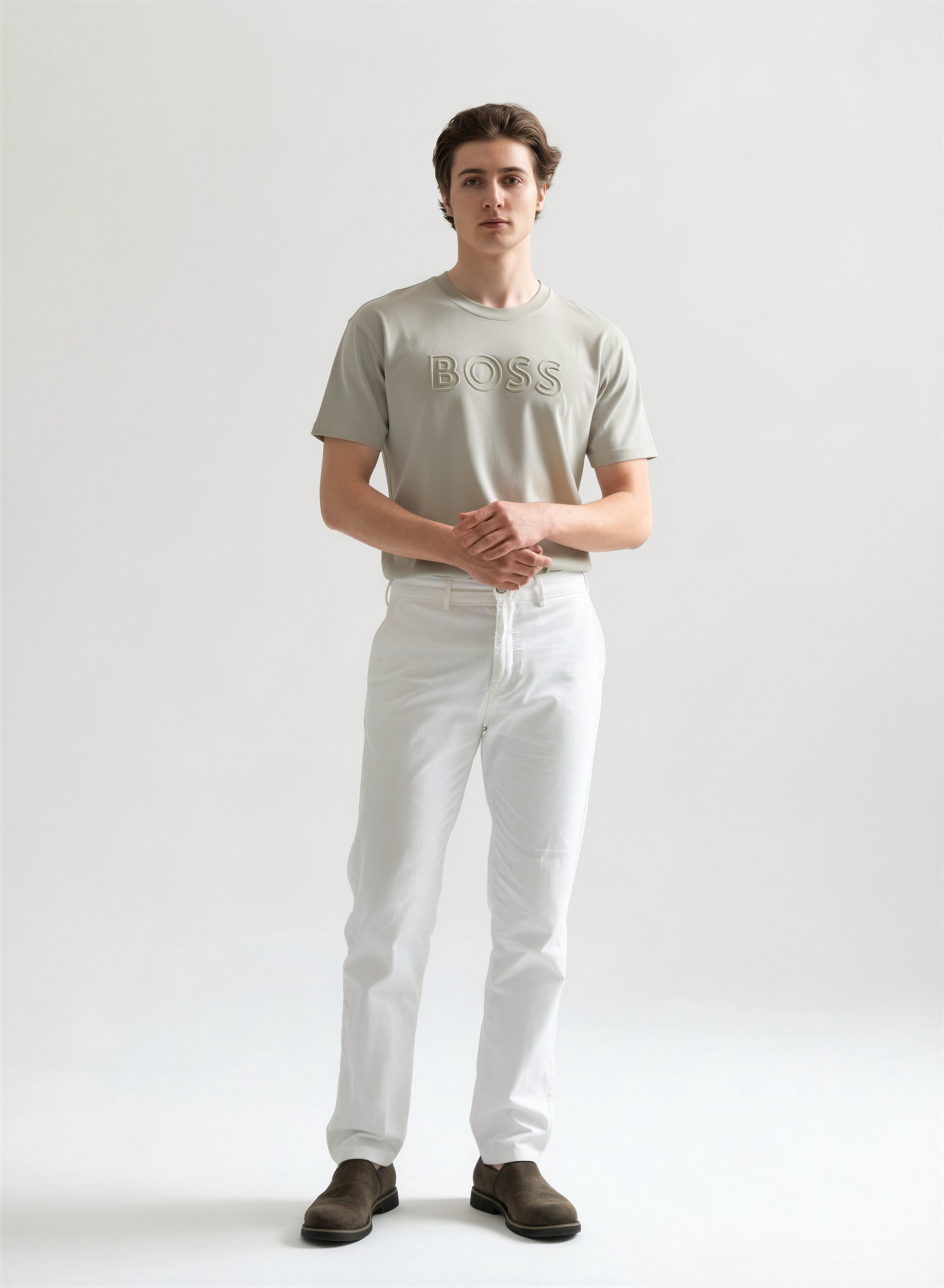 HUGO BOSS 立體大logo 男款 tee