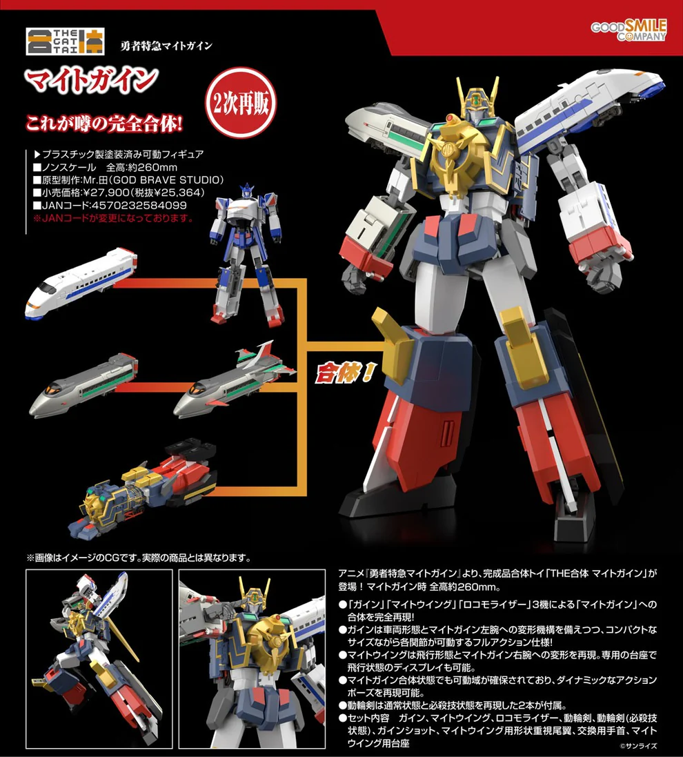 (預訂) Goodsmile THE合體《勇者特急隊/ 勇者急先鋒》 特急勇者Might Gaine (二次再販)